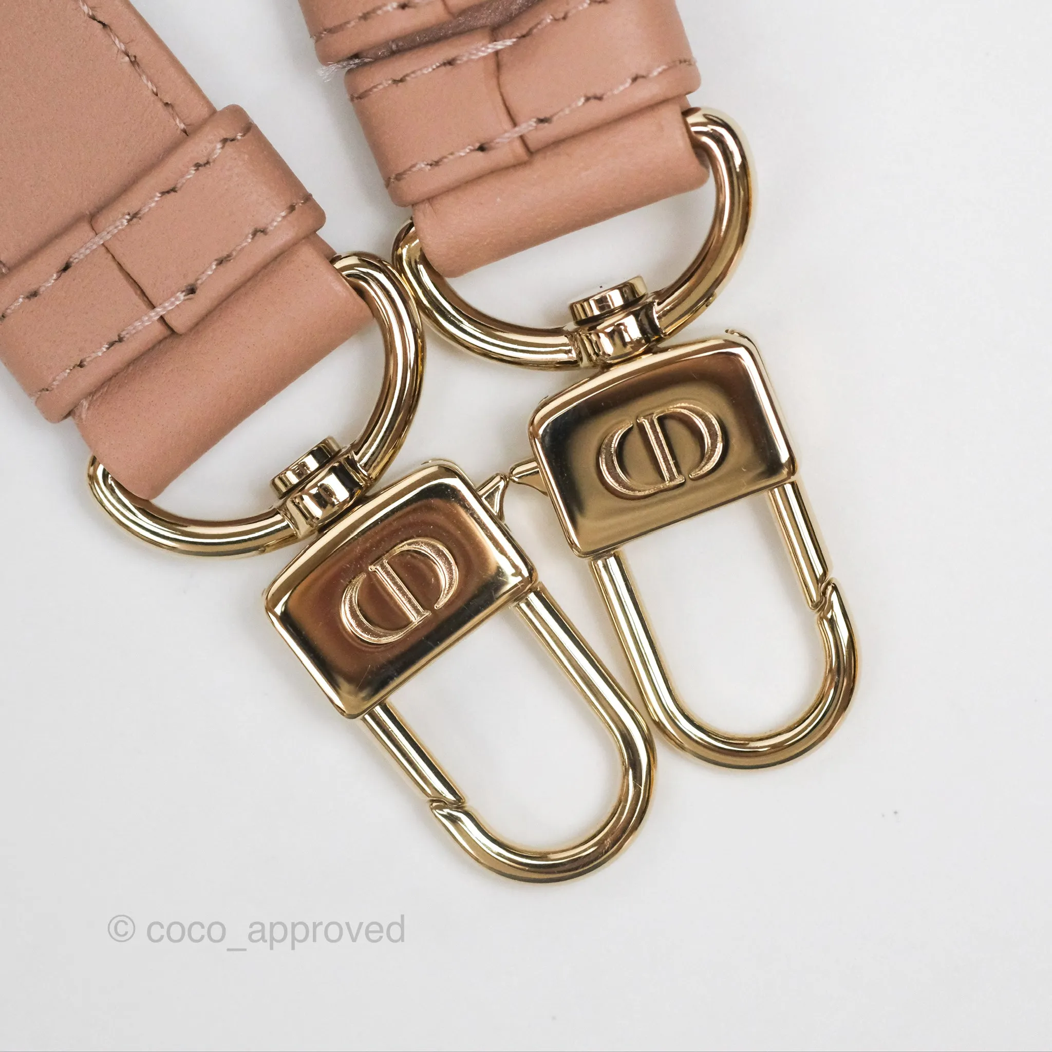 Christian Dior Medium Lady D-Joy Nude Pink Lambskin Heart Quilted