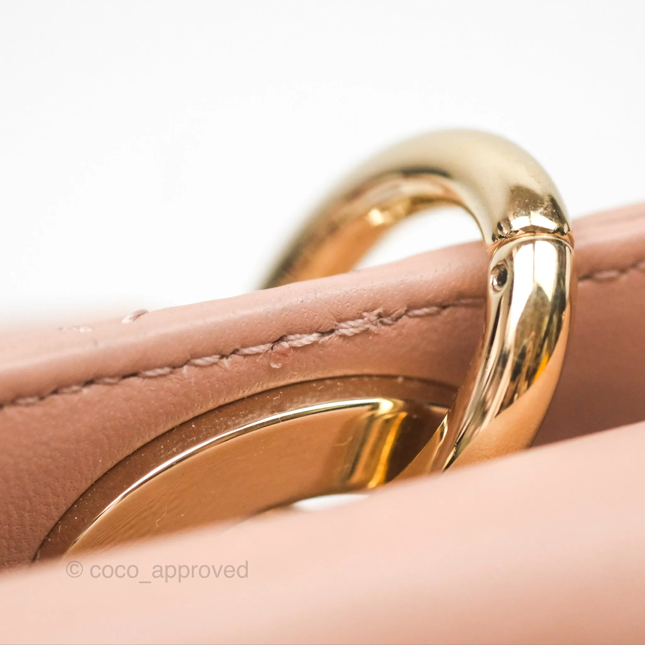Christian Dior Medium Lady D-Joy Nude Pink Lambskin Heart Quilted