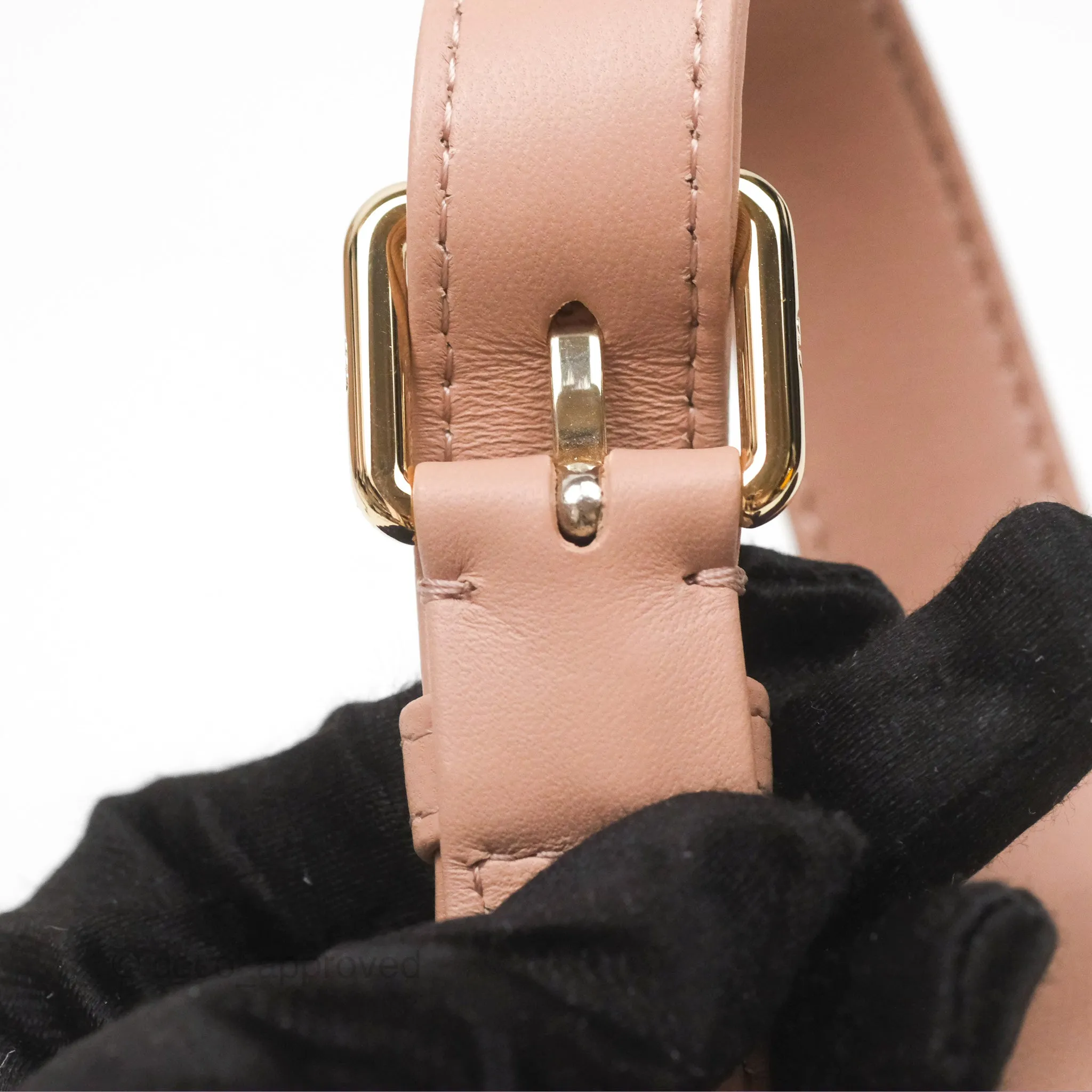 Christian Dior Medium Lady D-Joy Nude Pink Lambskin Heart Quilted