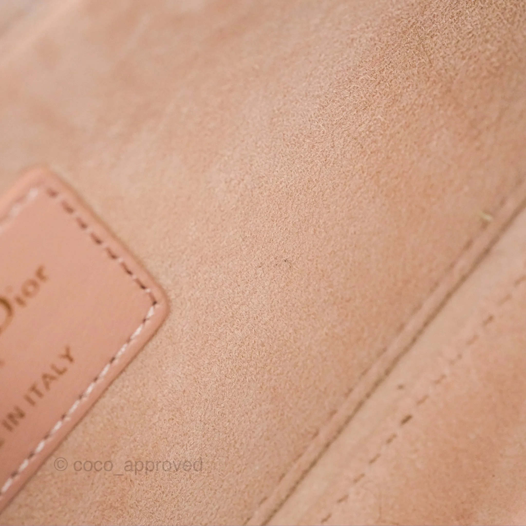 Christian Dior Medium Lady D-Joy Nude Pink Lambskin Heart Quilted
