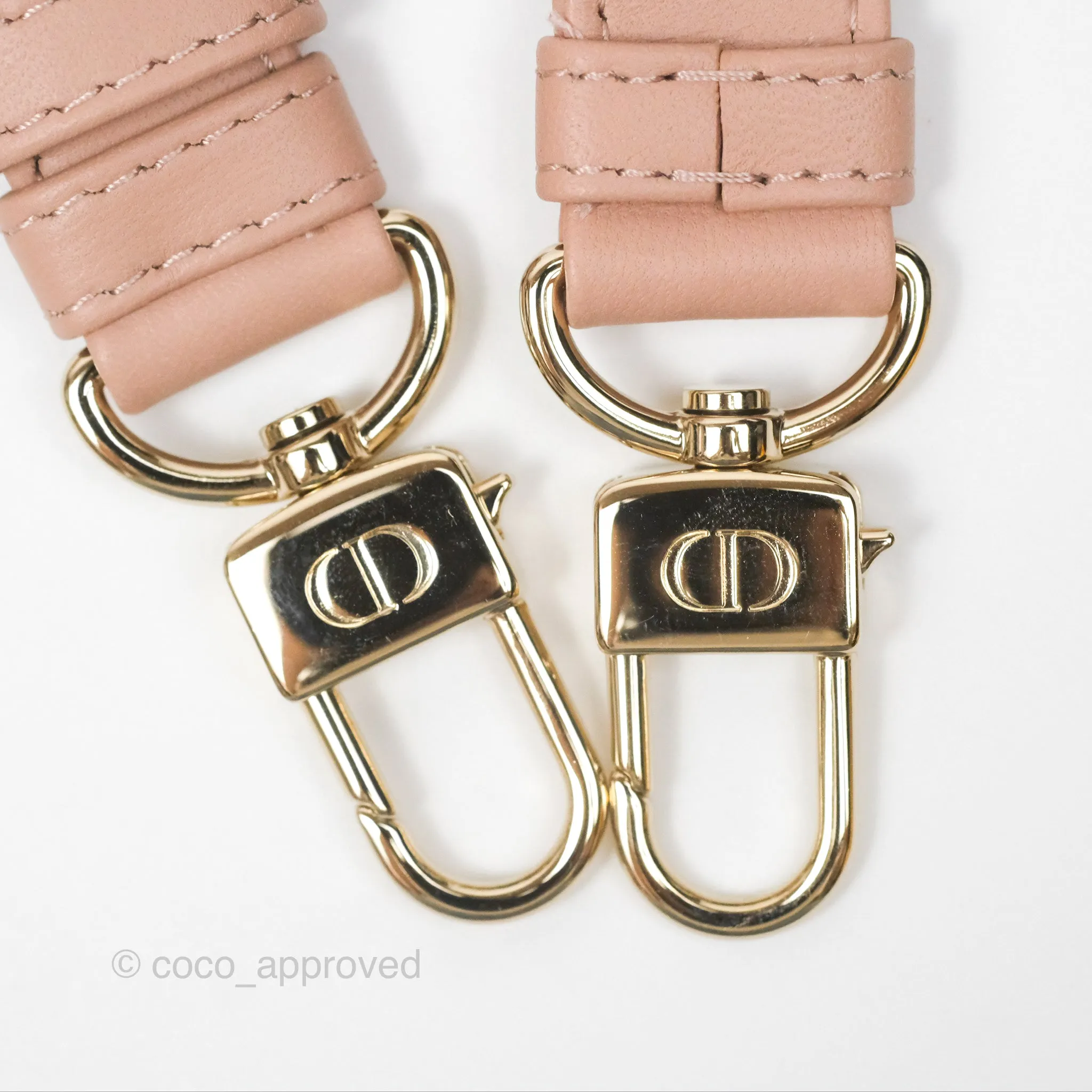 Christian Dior Medium Lady D-Joy Nude Pink Lambskin Heart Quilted