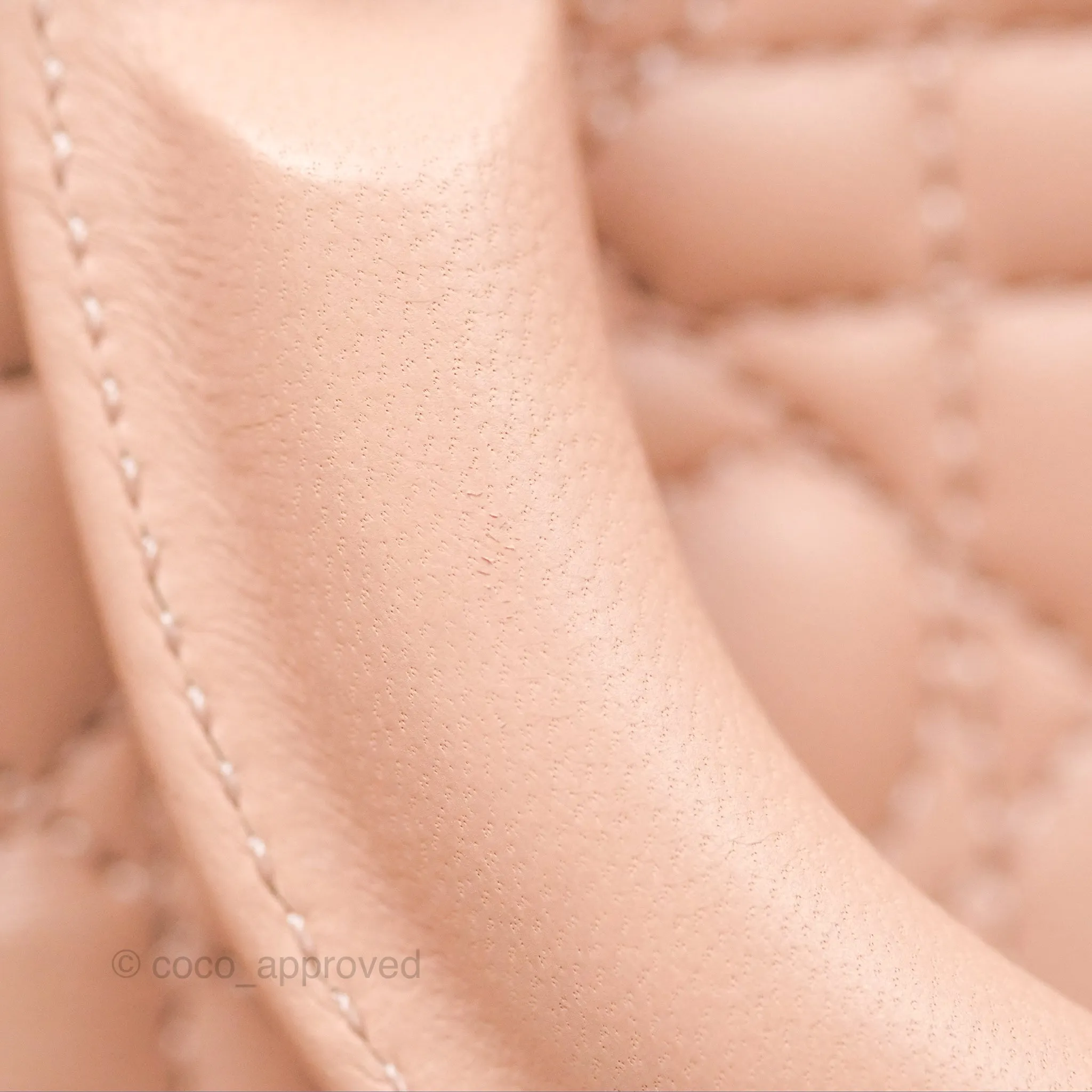 Christian Dior Medium Lady D-Joy Nude Pink Lambskin Heart Quilted
