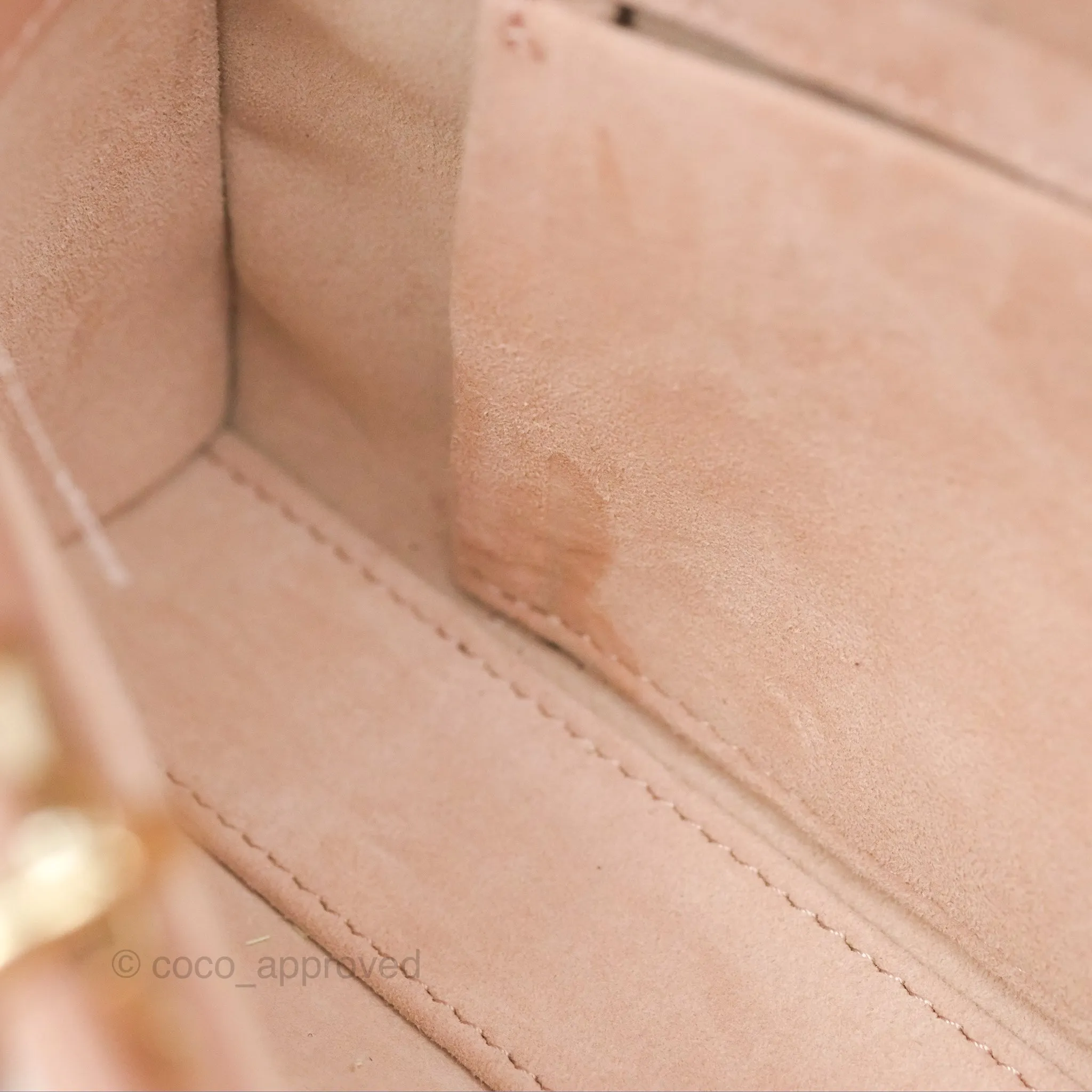 Christian Dior Medium Lady D-Joy Nude Pink Lambskin Heart Quilted