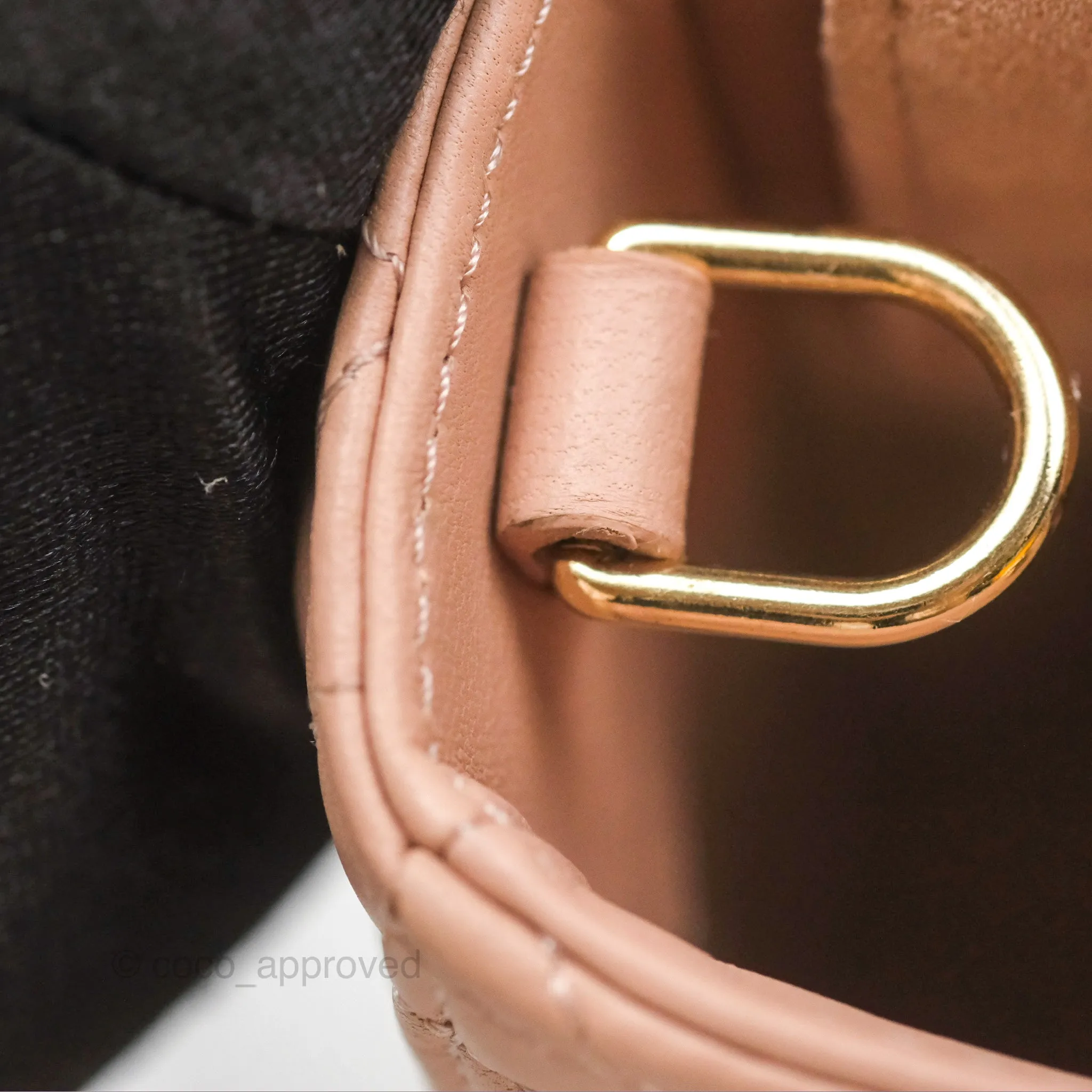 Christian Dior Medium Lady D-Joy Nude Pink Lambskin Heart Quilted