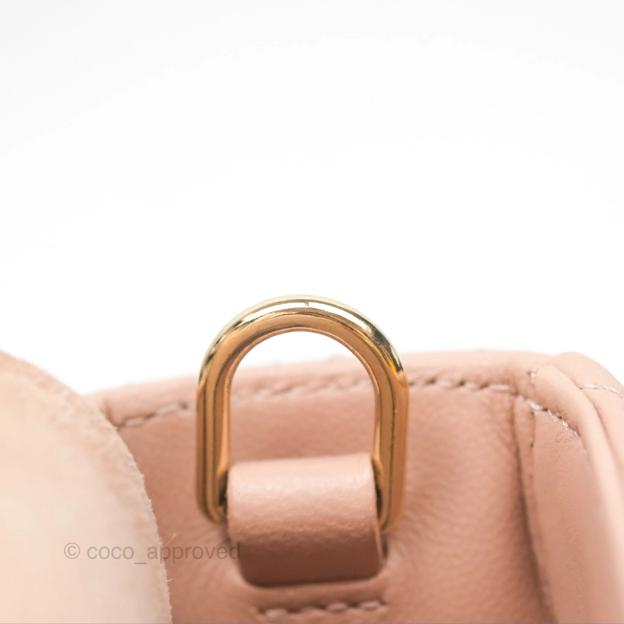 Christian Dior Medium Lady D-Joy Nude Pink Lambskin Heart Quilted