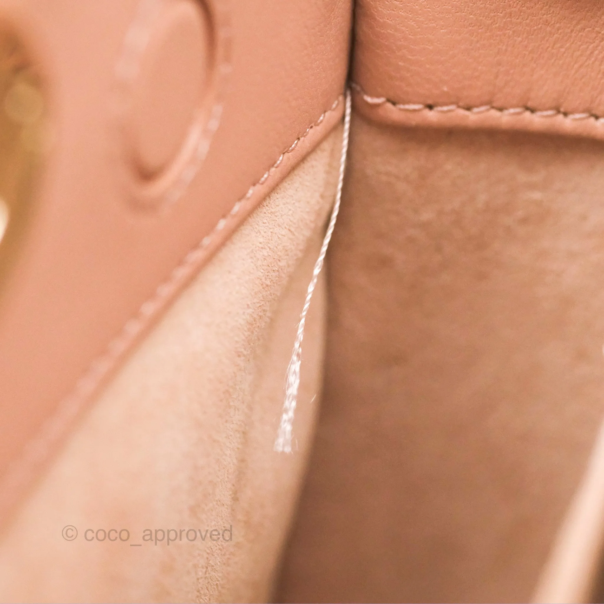 Christian Dior Medium Lady D-Joy Nude Pink Lambskin Heart Quilted