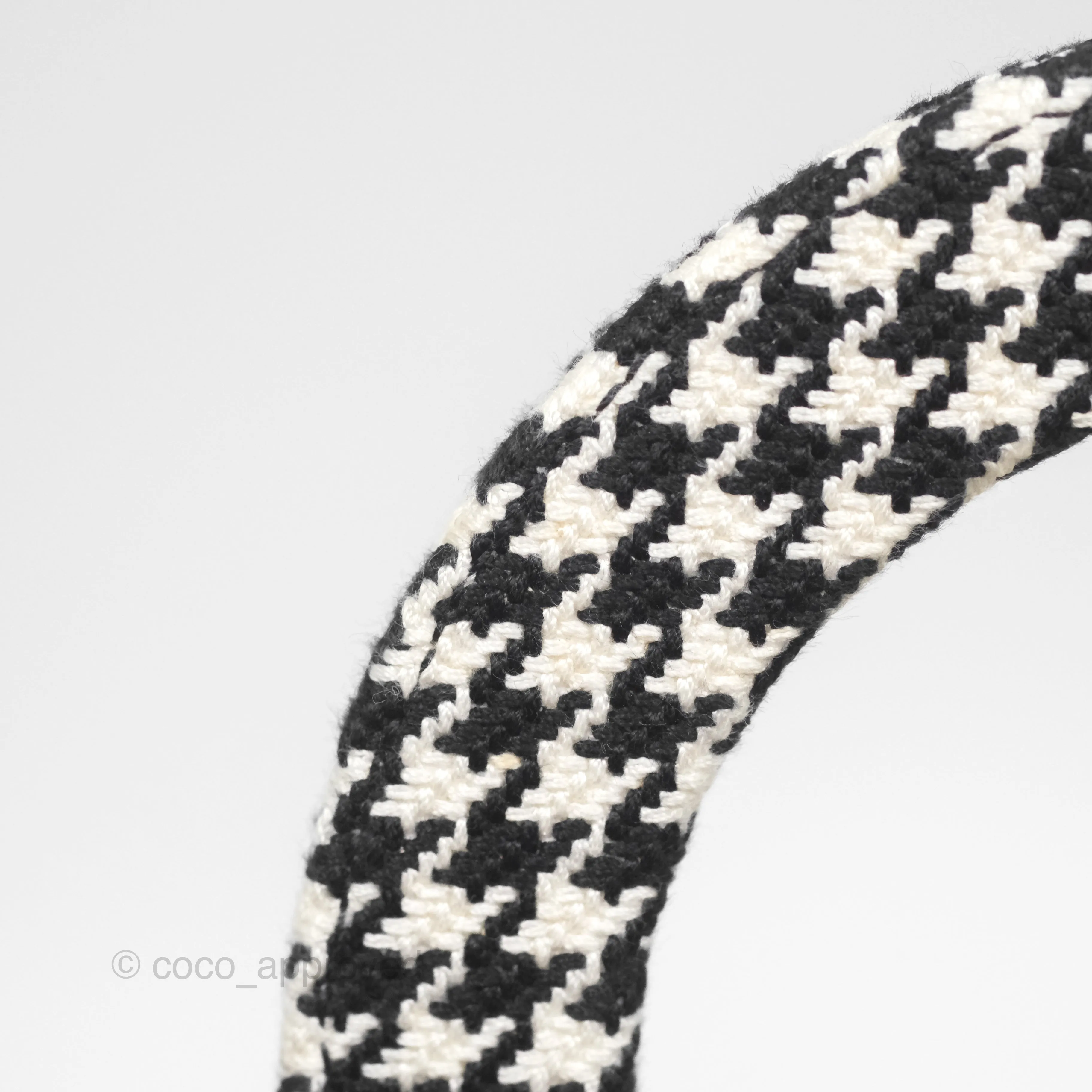 Christian Dior Medium Lady D-Lite Bag Black White Houndstooth