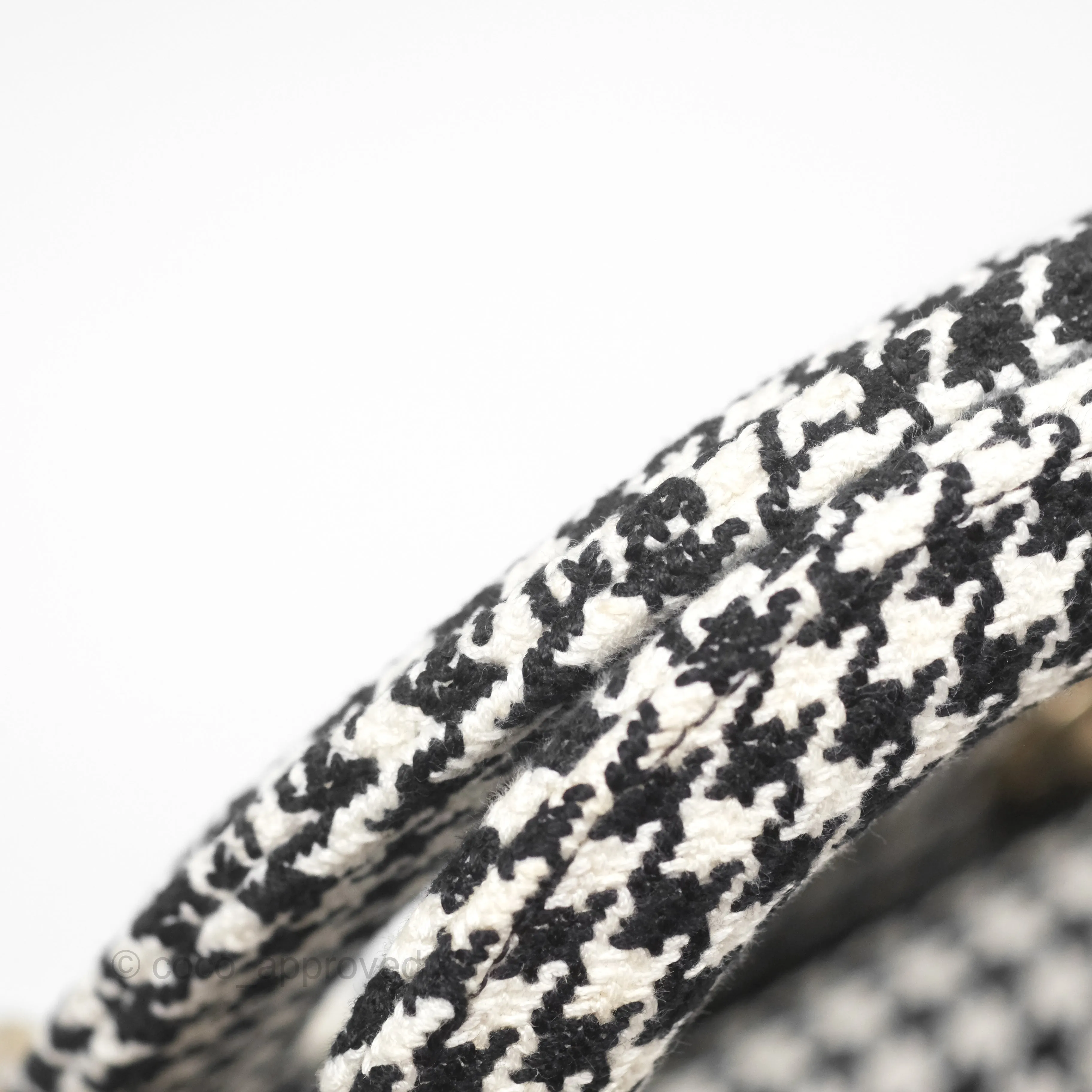 Christian Dior Medium Lady D-Lite Bag Black White Houndstooth