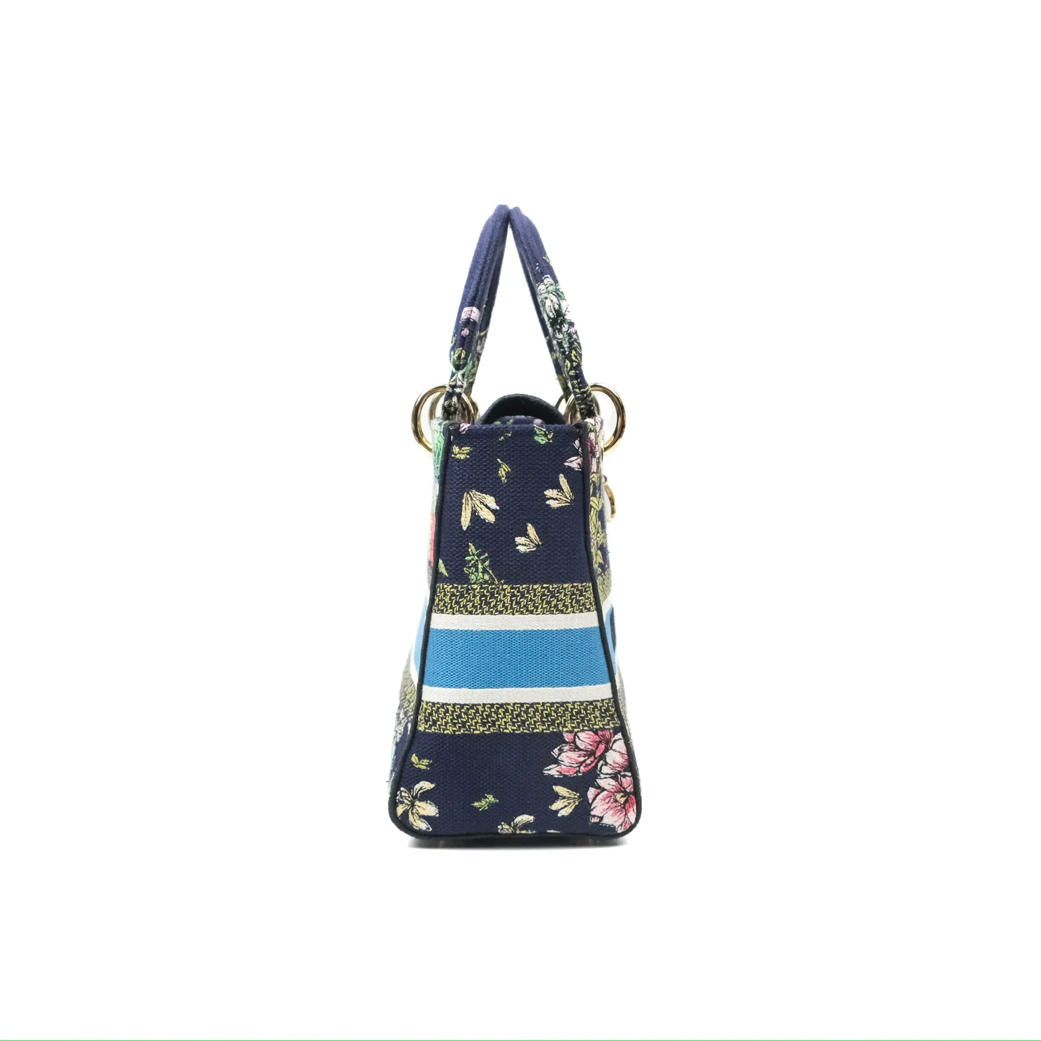 Christian Dior Medium Lady D-Lite Bag Blue Dior Multicolor Constellation Embroidered
