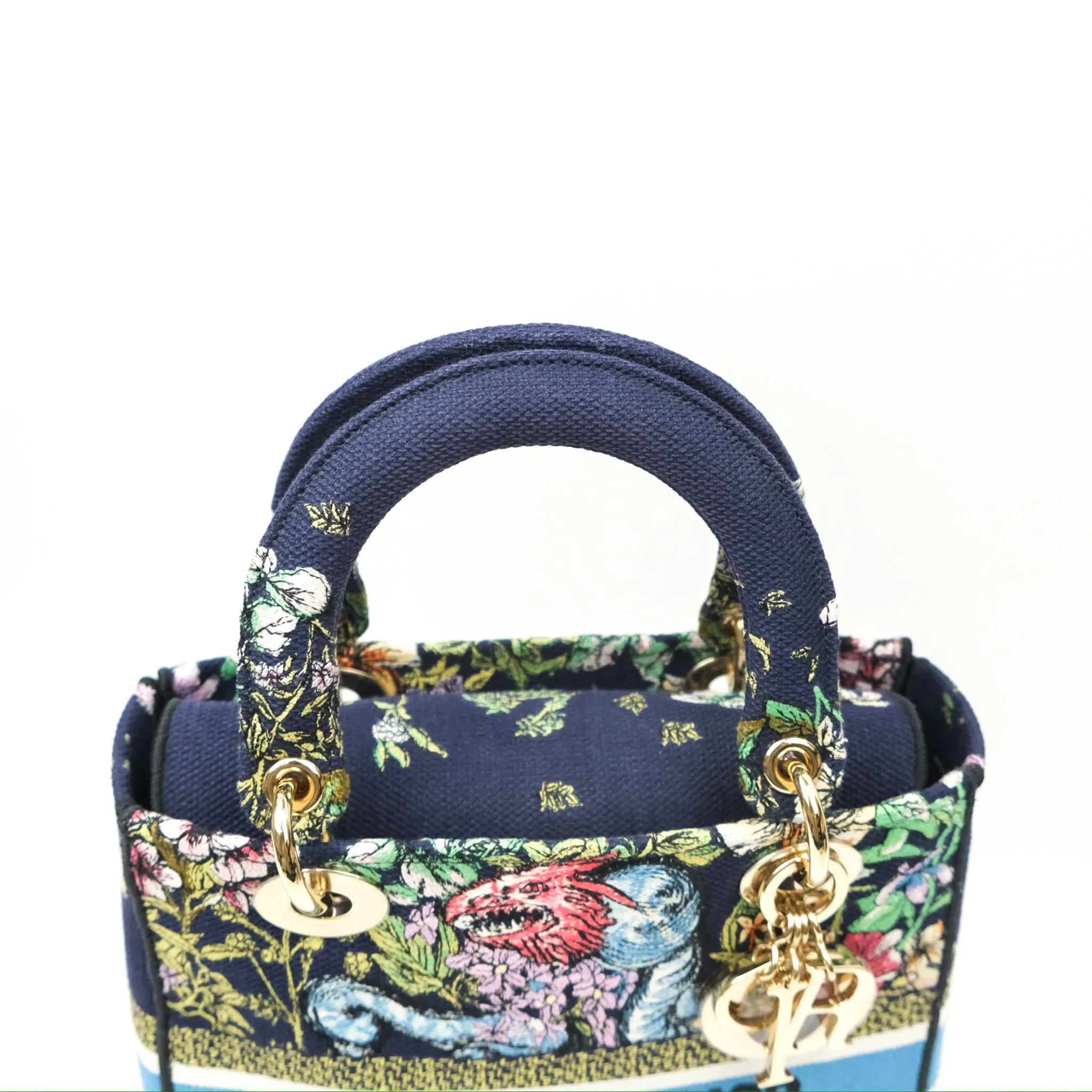 Christian Dior Medium Lady D-Lite Bag Blue Dior Multicolor Constellation Embroidered