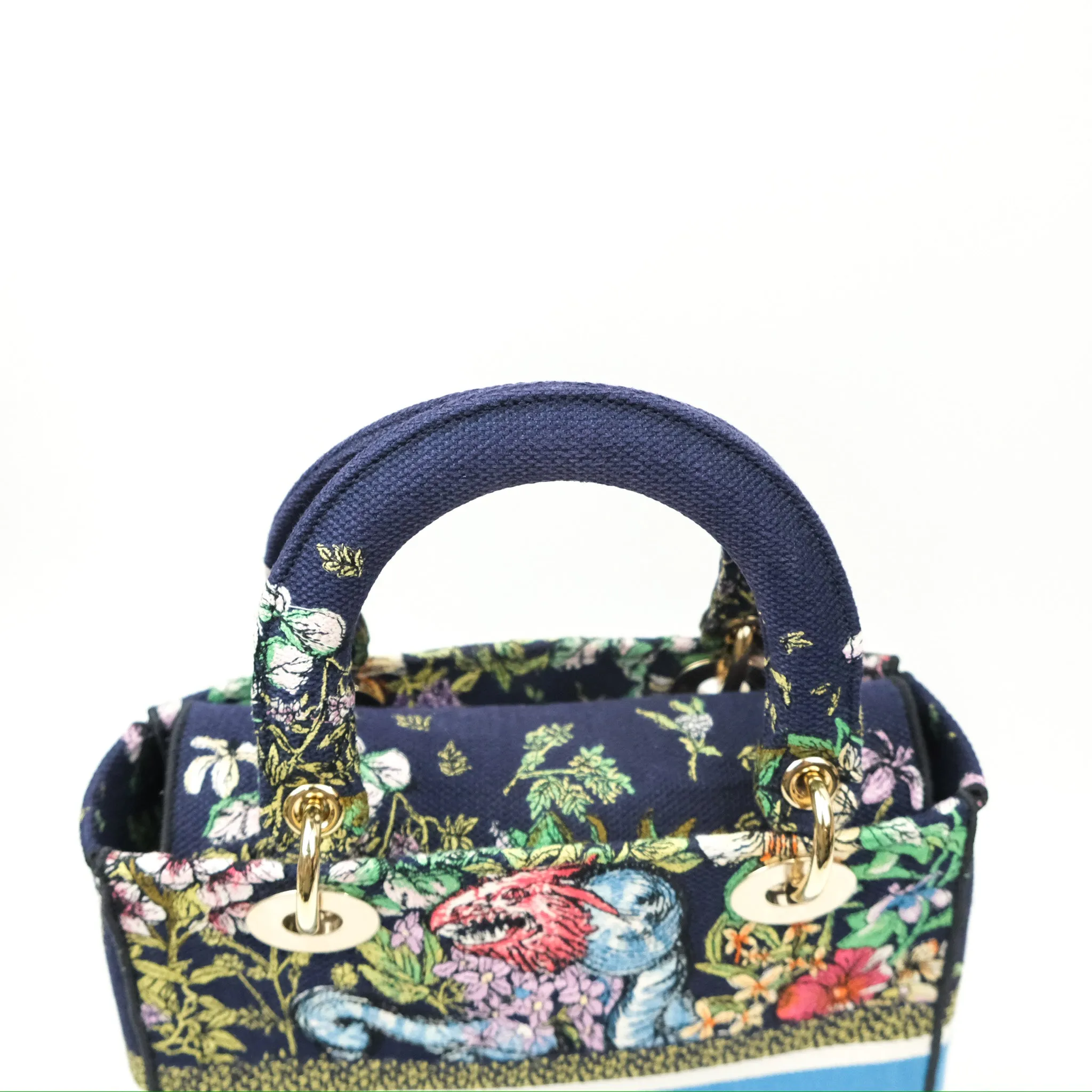 Christian Dior Medium Lady D-Lite Bag Blue Dior Multicolor Constellation Embroidered