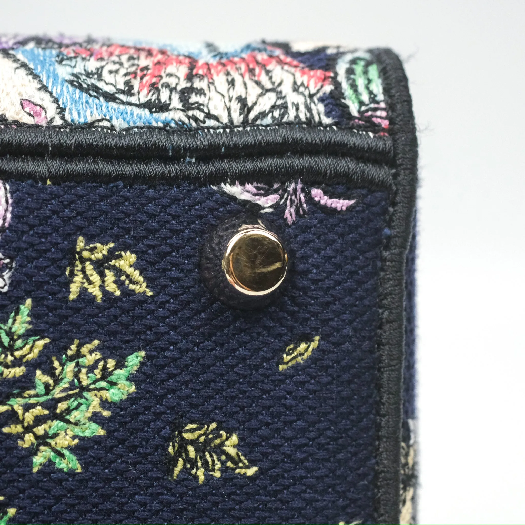 Christian Dior Medium Lady D-Lite Bag Blue Dior Multicolor Constellation Embroidered