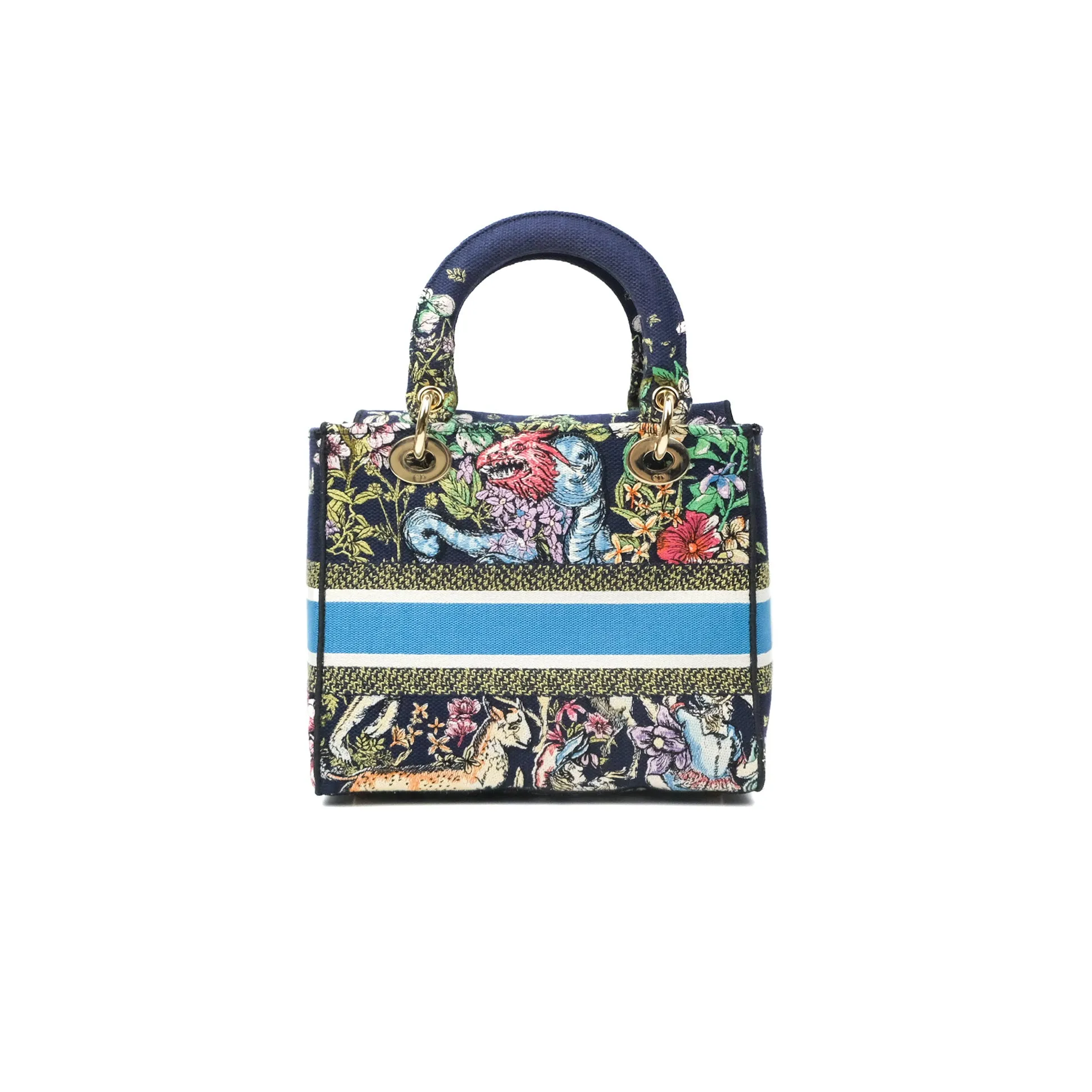 Christian Dior Medium Lady D-Lite Bag Blue Dior Multicolor Constellation Embroidered
