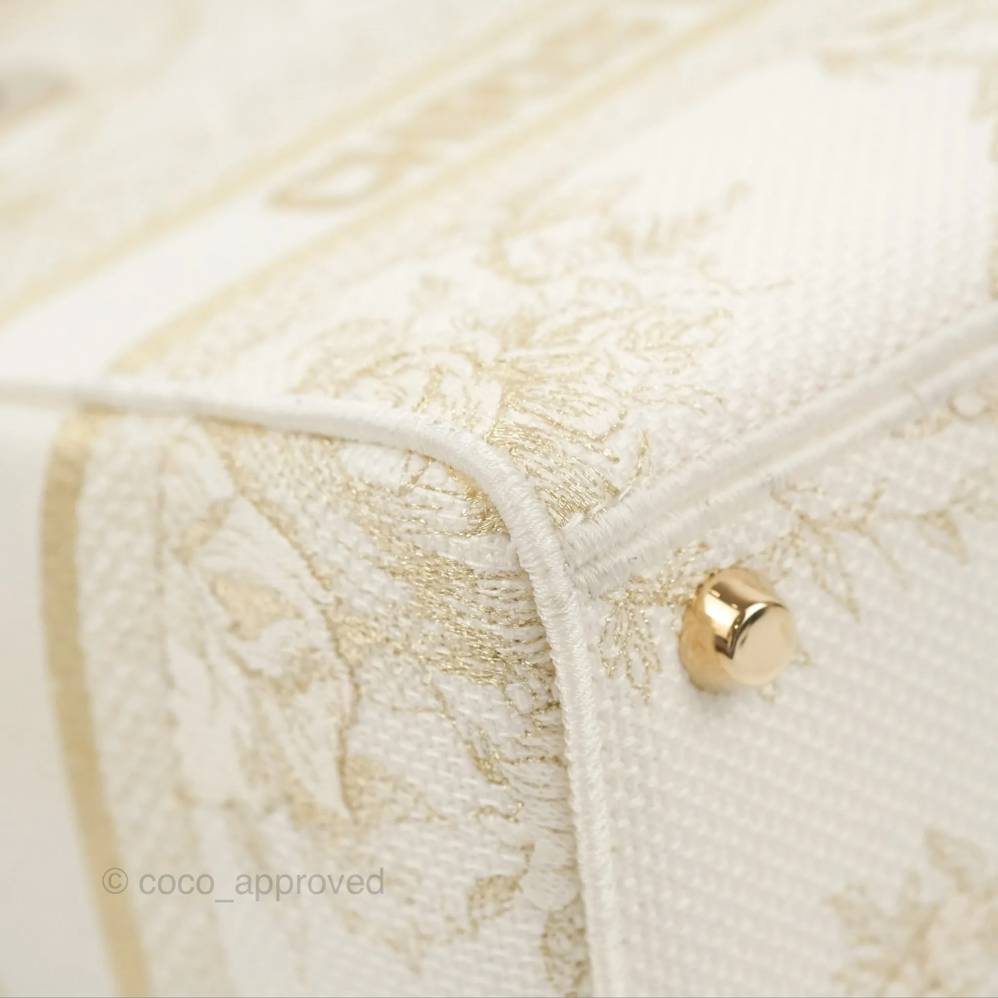 Christian Dior Medium Lady D-Lite Bag Dior Jardin d'Hiver Embroidery White