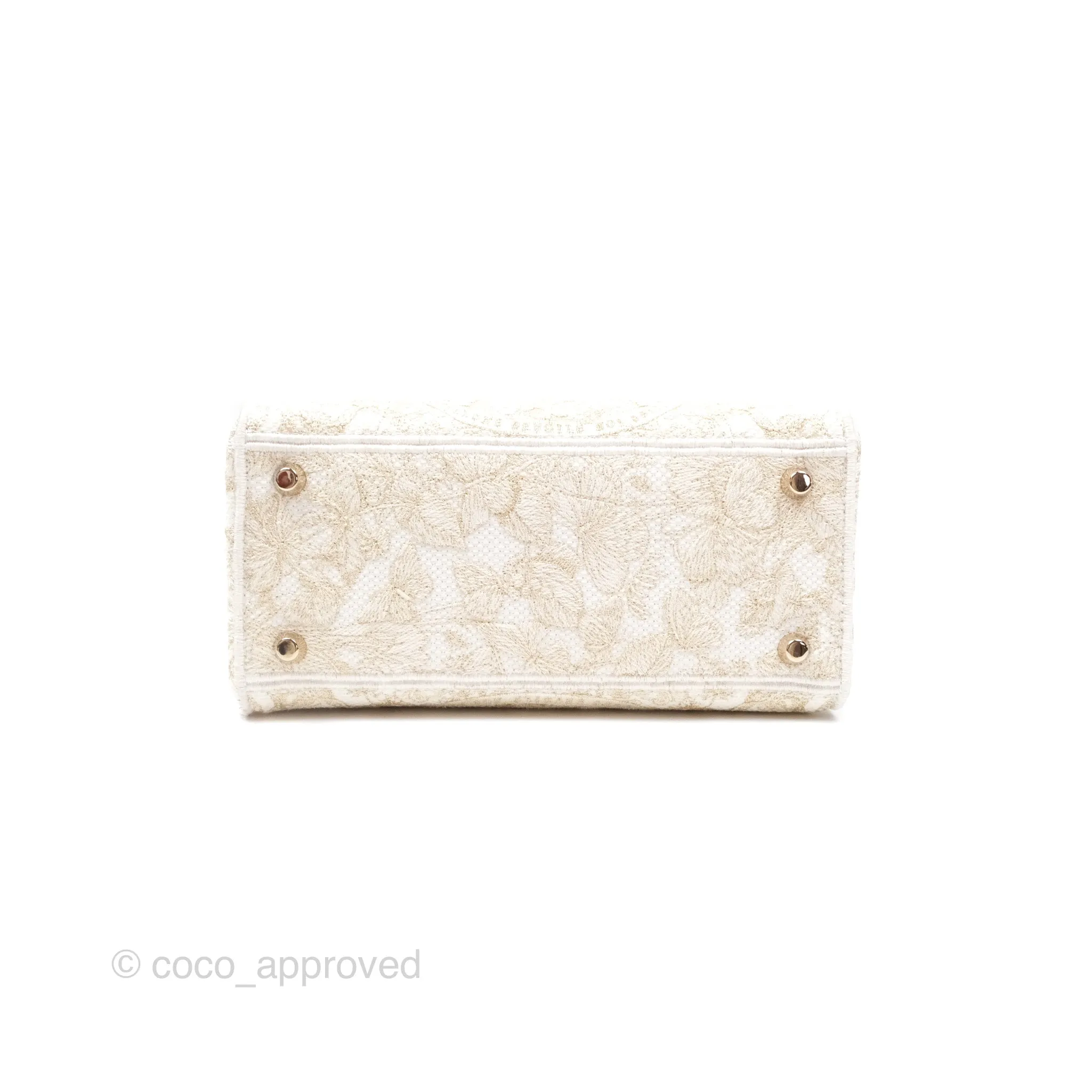 Christian Dior Medium Lady D-Lite Bag Dior Jardin d'Hiver Embroidery White