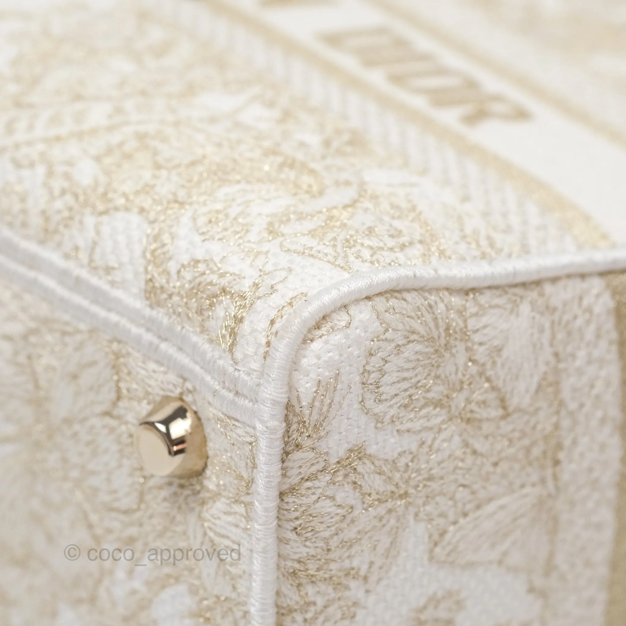 Christian Dior Medium Lady D-Lite Bag Dior Jardin d'Hiver Embroidery White