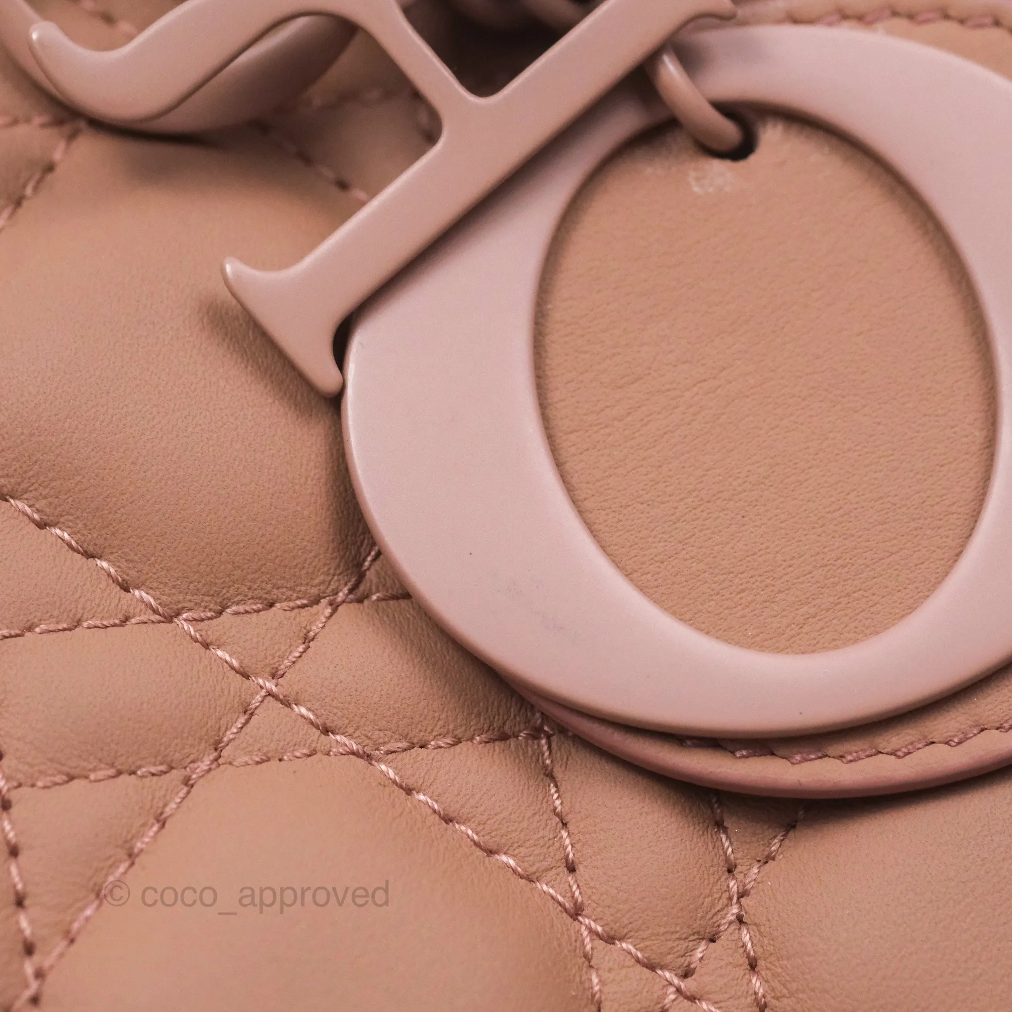Christian Dior Medium Lady Dior Blush Ultramatte Cannage Calfskin