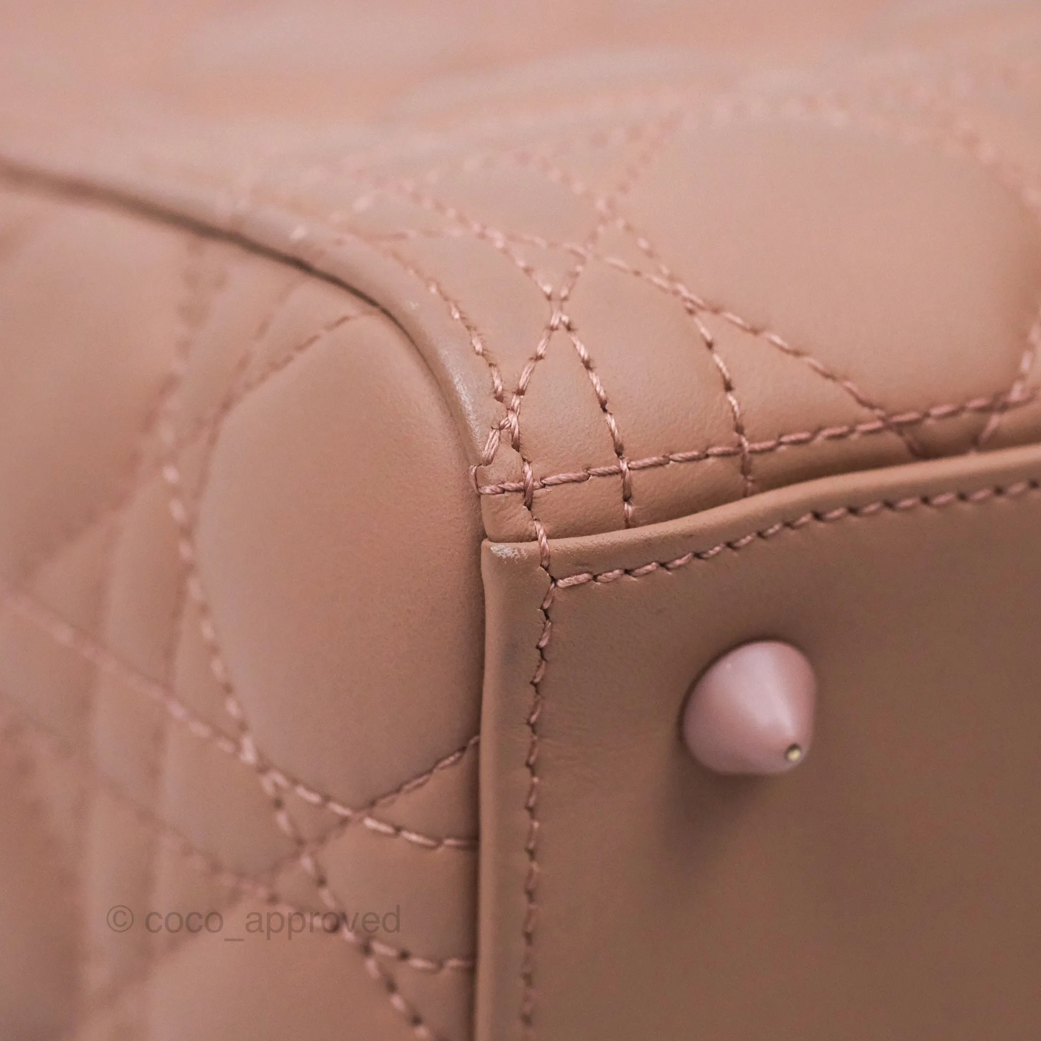 Christian Dior Medium Lady Dior Blush Ultramatte Cannage Calfskin