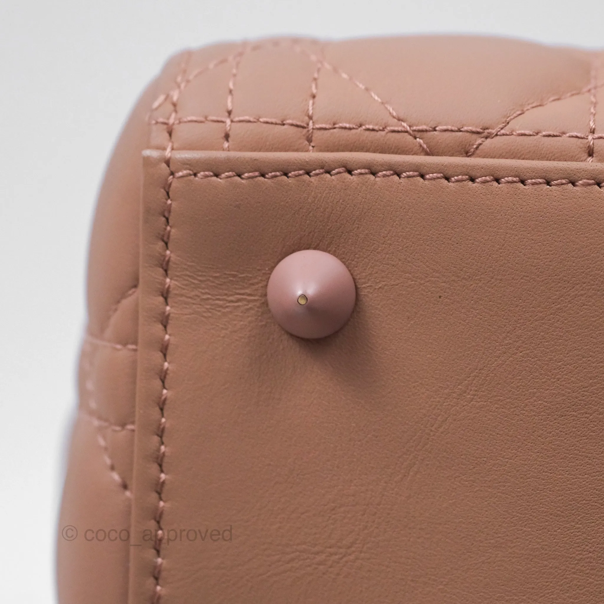Christian Dior Medium Lady Dior Blush Ultramatte Cannage Calfskin