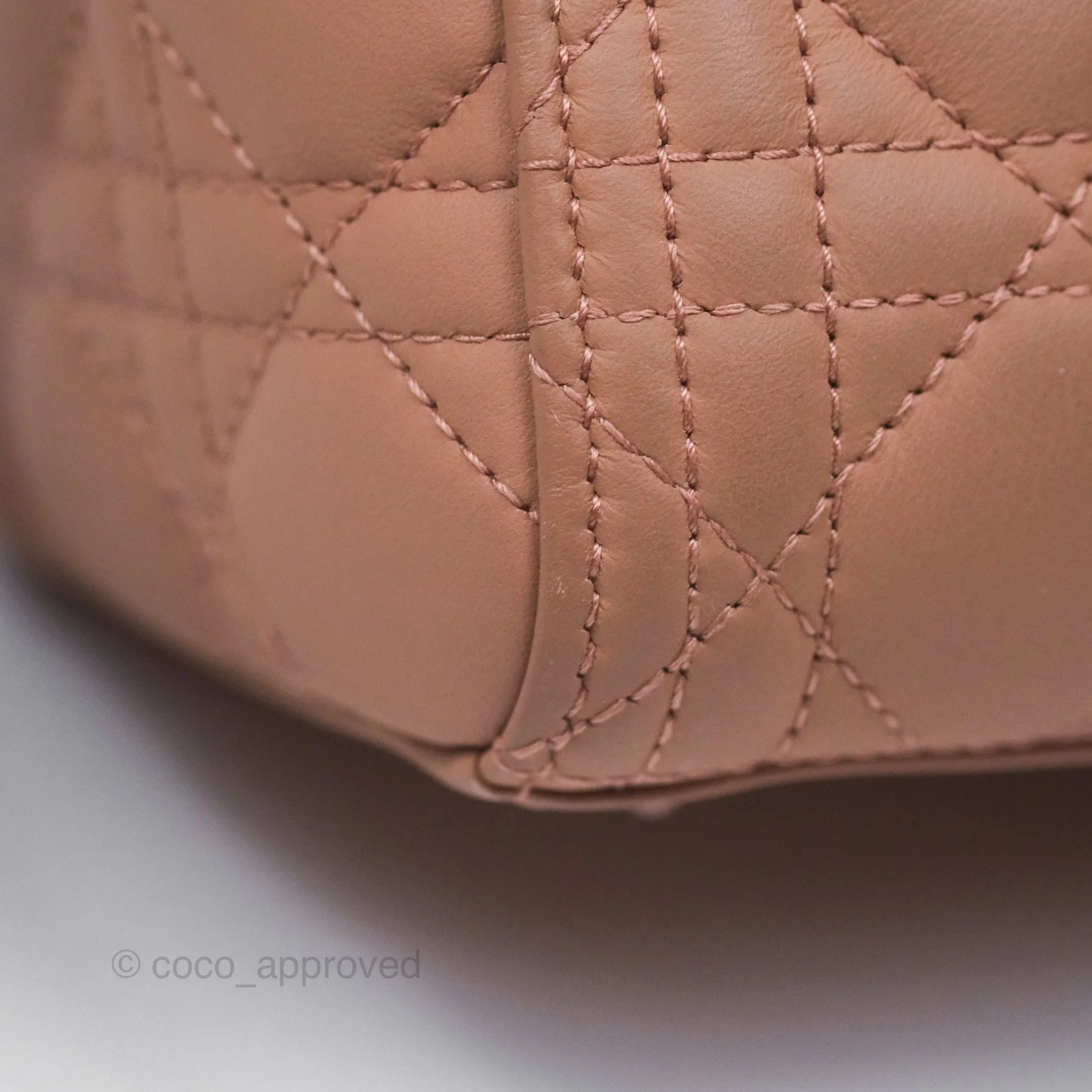 Christian Dior Medium Lady Dior Blush Ultramatte Cannage Calfskin