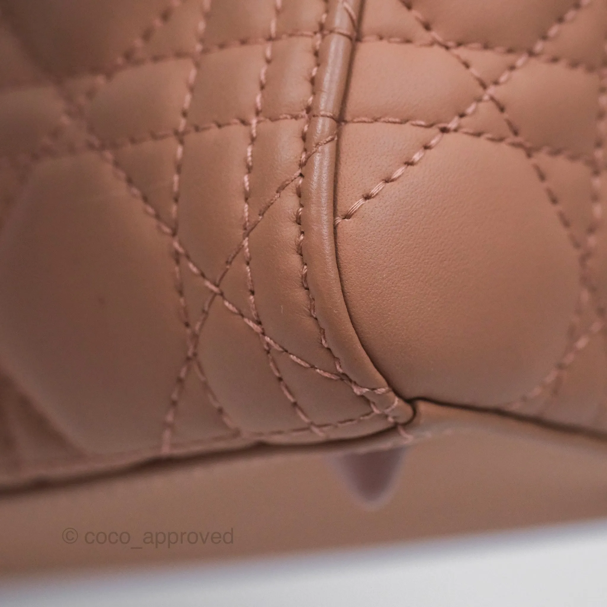 Christian Dior Medium Lady Dior Blush Ultramatte Cannage Calfskin