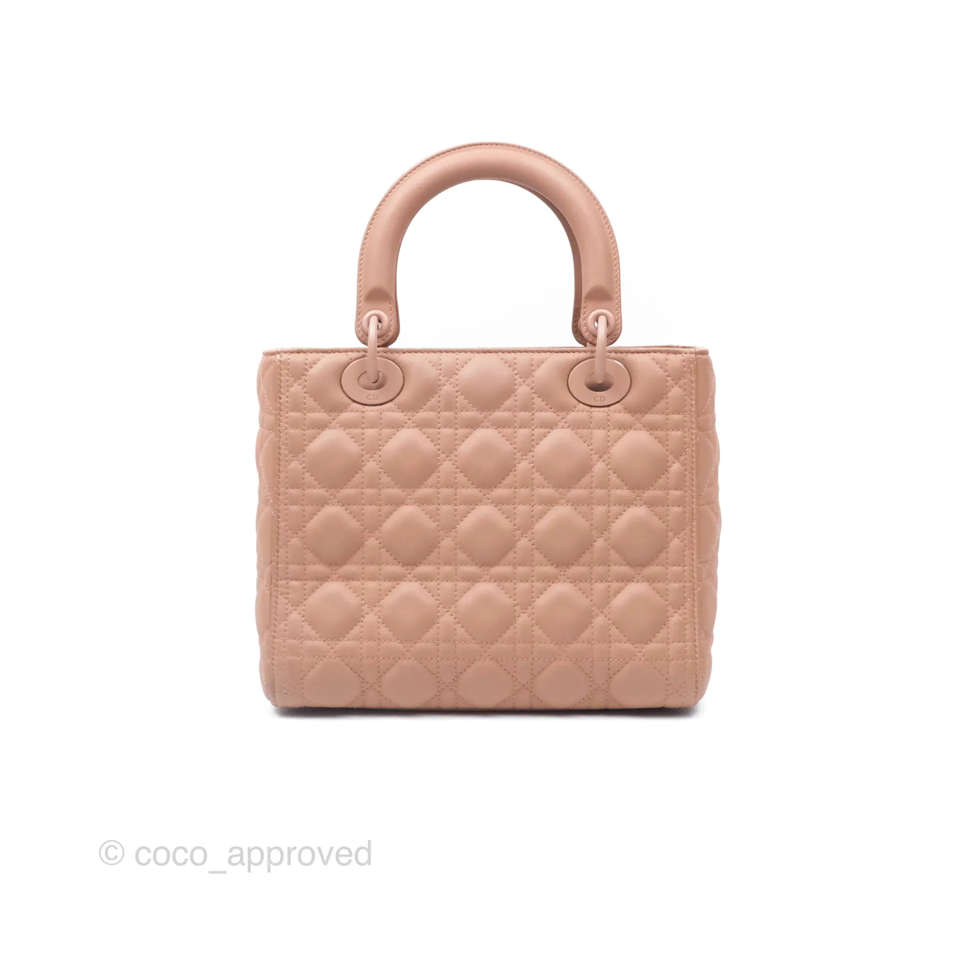 Christian Dior Medium Lady Dior Blush Ultramatte Cannage Calfskin
