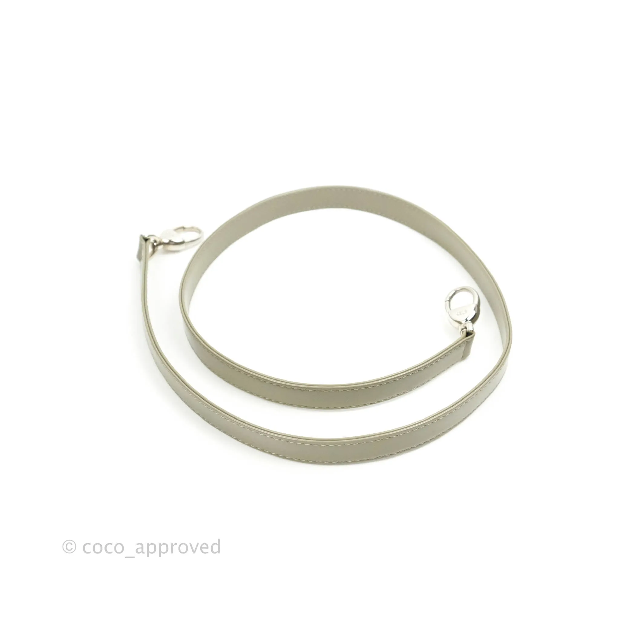 Christian Dior Medium Lady Dior Light Olive Patent Leather Silver Hardware