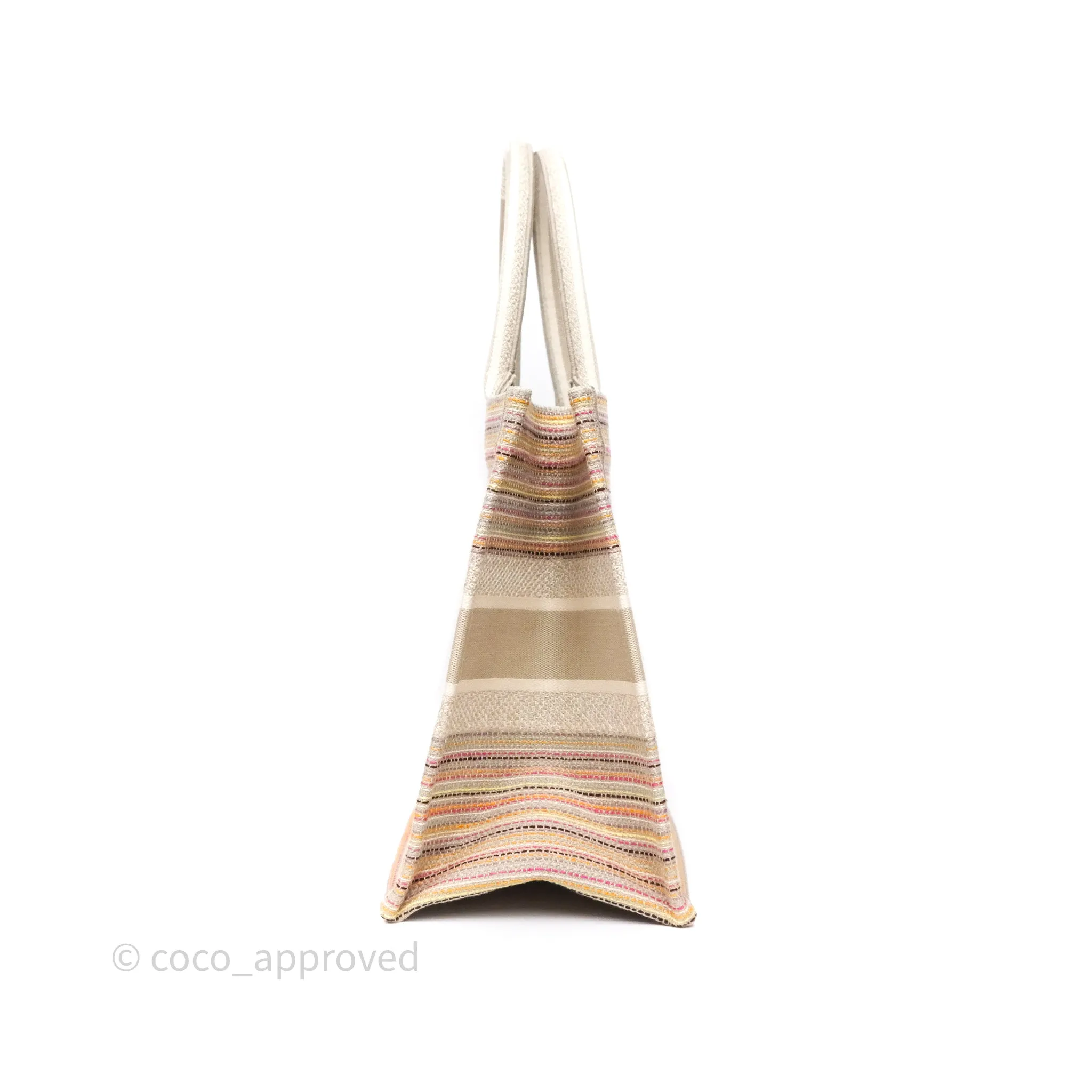 Christian Dior Medium Rainbow Book Tote Canvas