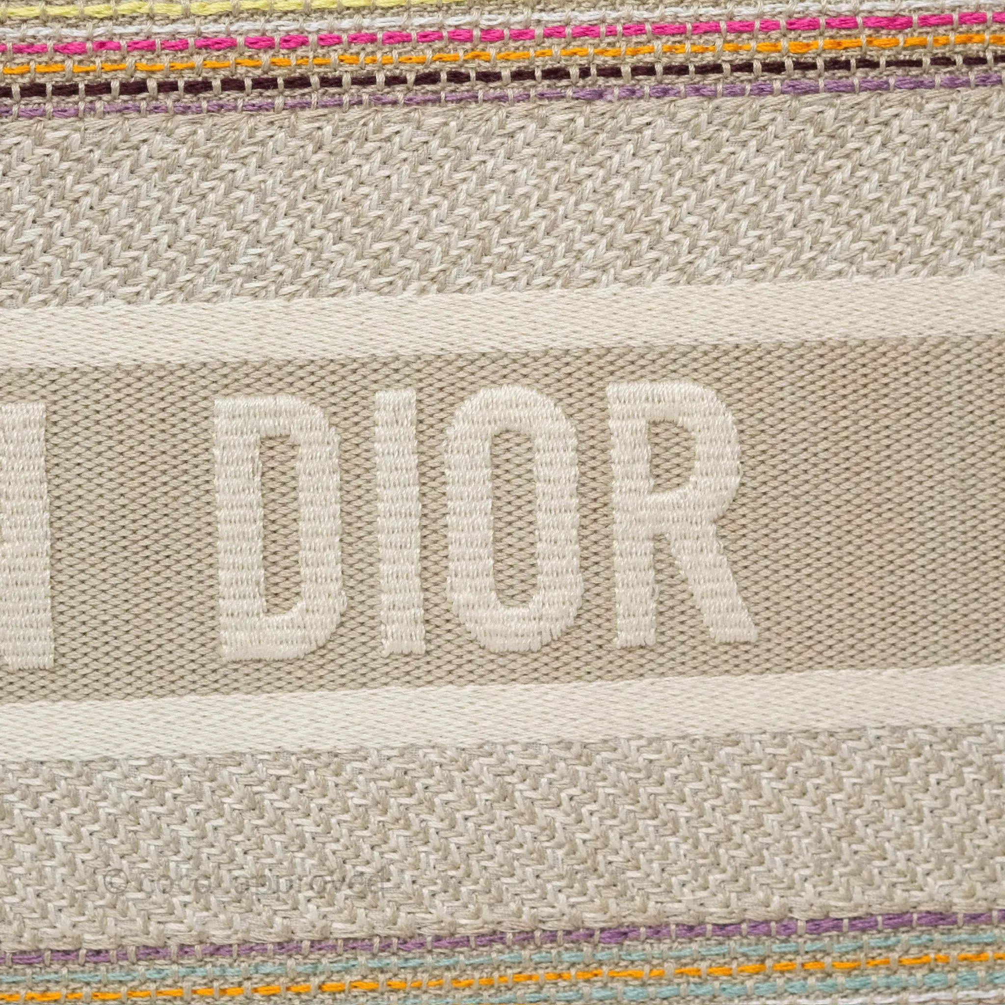 Christian Dior Medium Rainbow Book Tote Canvas