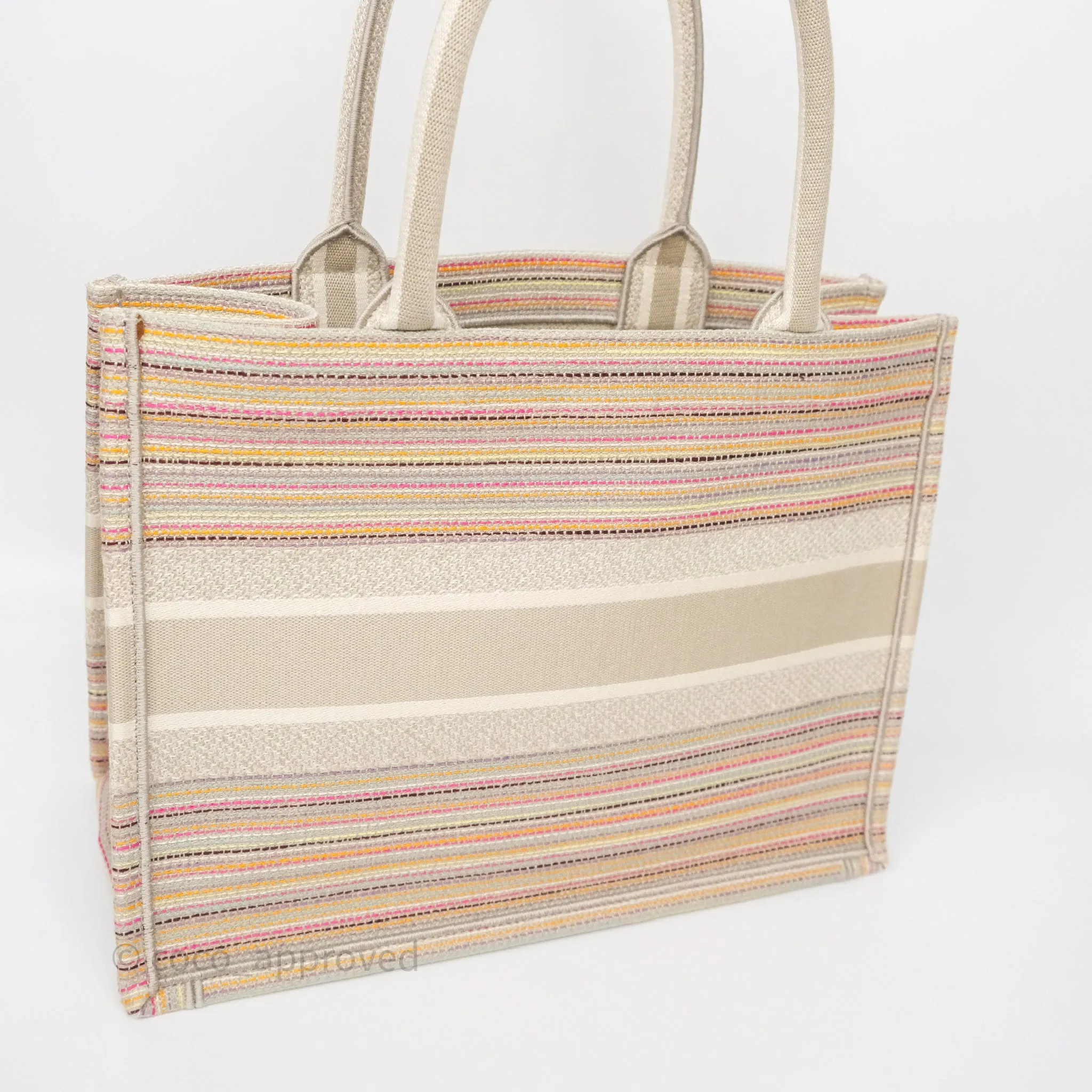 Christian Dior Medium Rainbow Book Tote Canvas