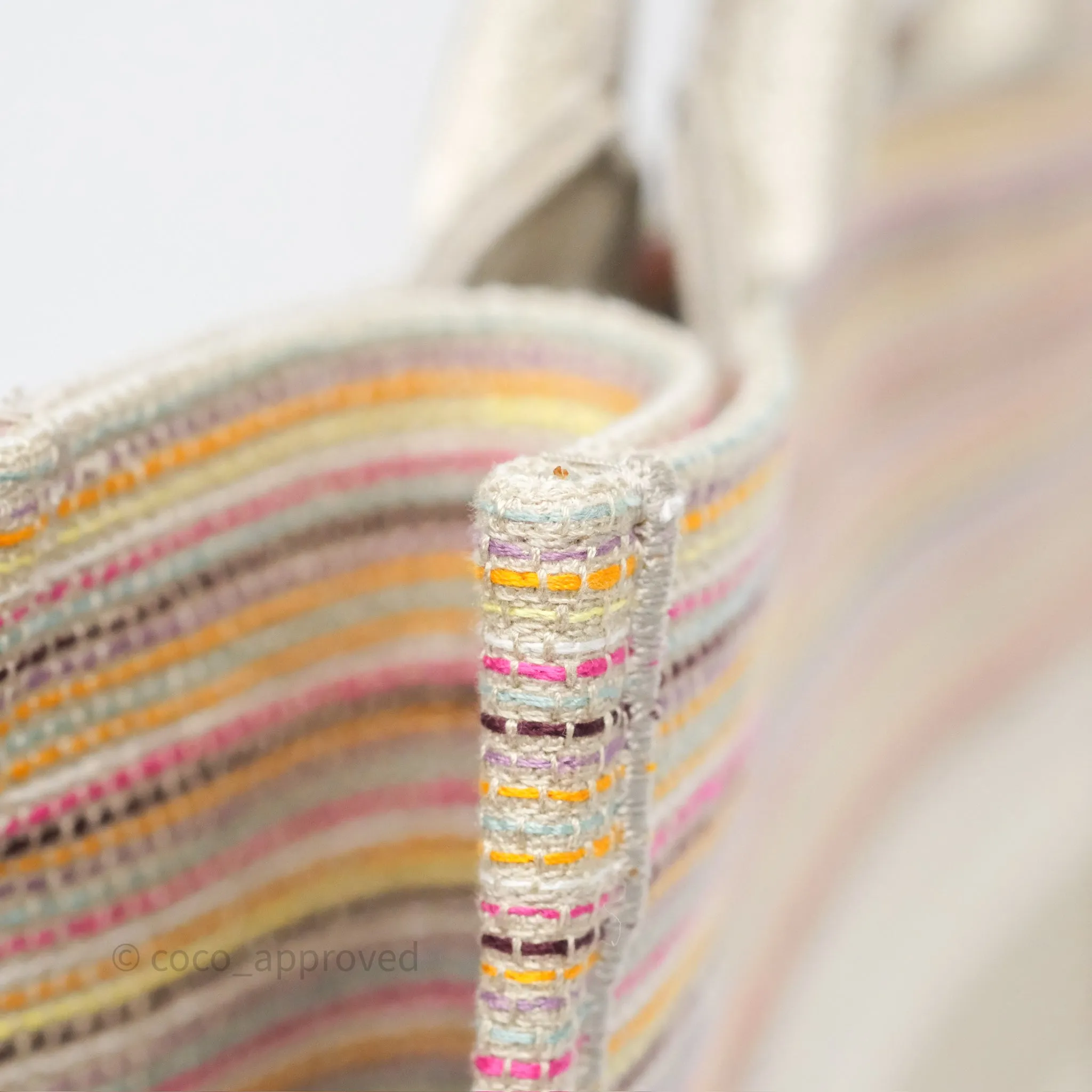 Christian Dior Medium Rainbow Book Tote Canvas