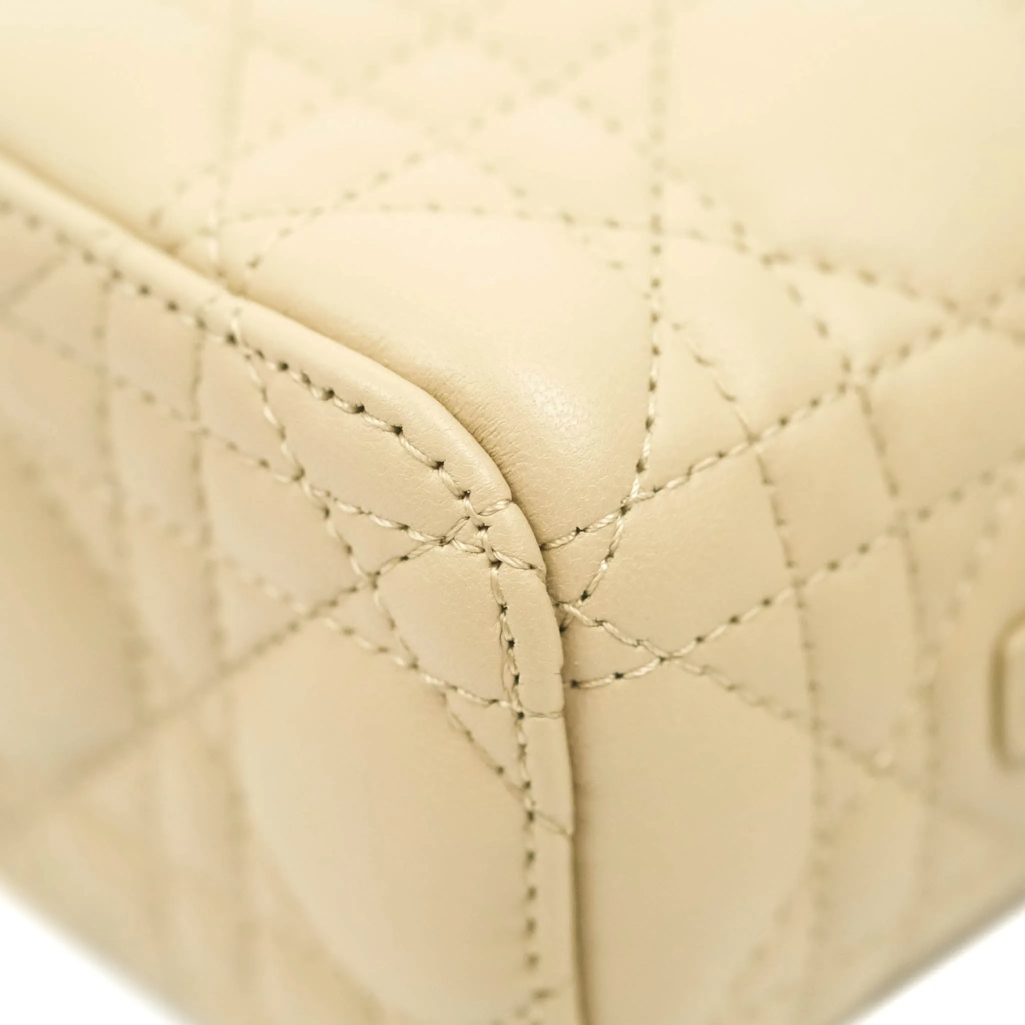 Christian Dior Micro Lady Dior Vanity Case Beige Cannage Lambskin