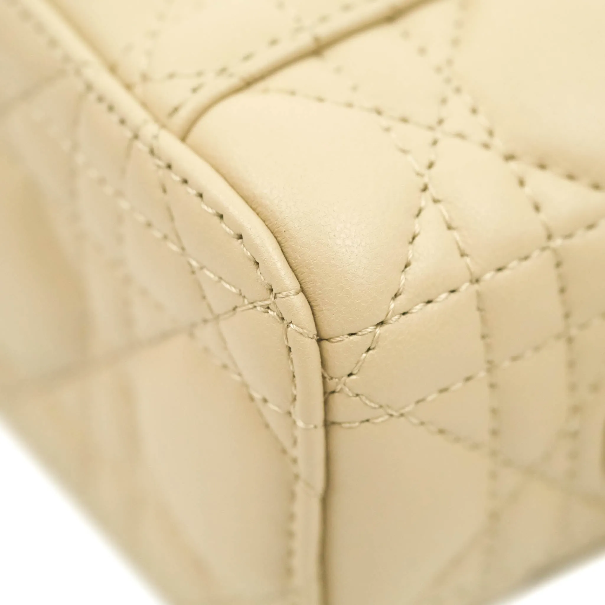 Christian Dior Micro Lady Dior Vanity Case Beige Cannage Lambskin