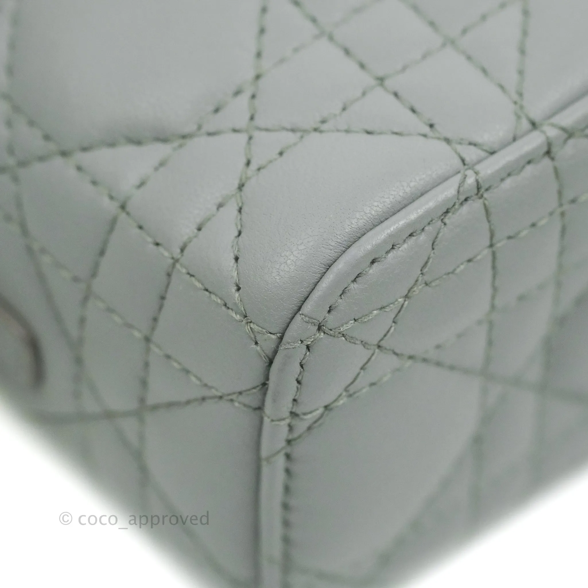 Christian Dior Micro Lady Dior Vanity Case Cloud Blue Cannage Lambskin