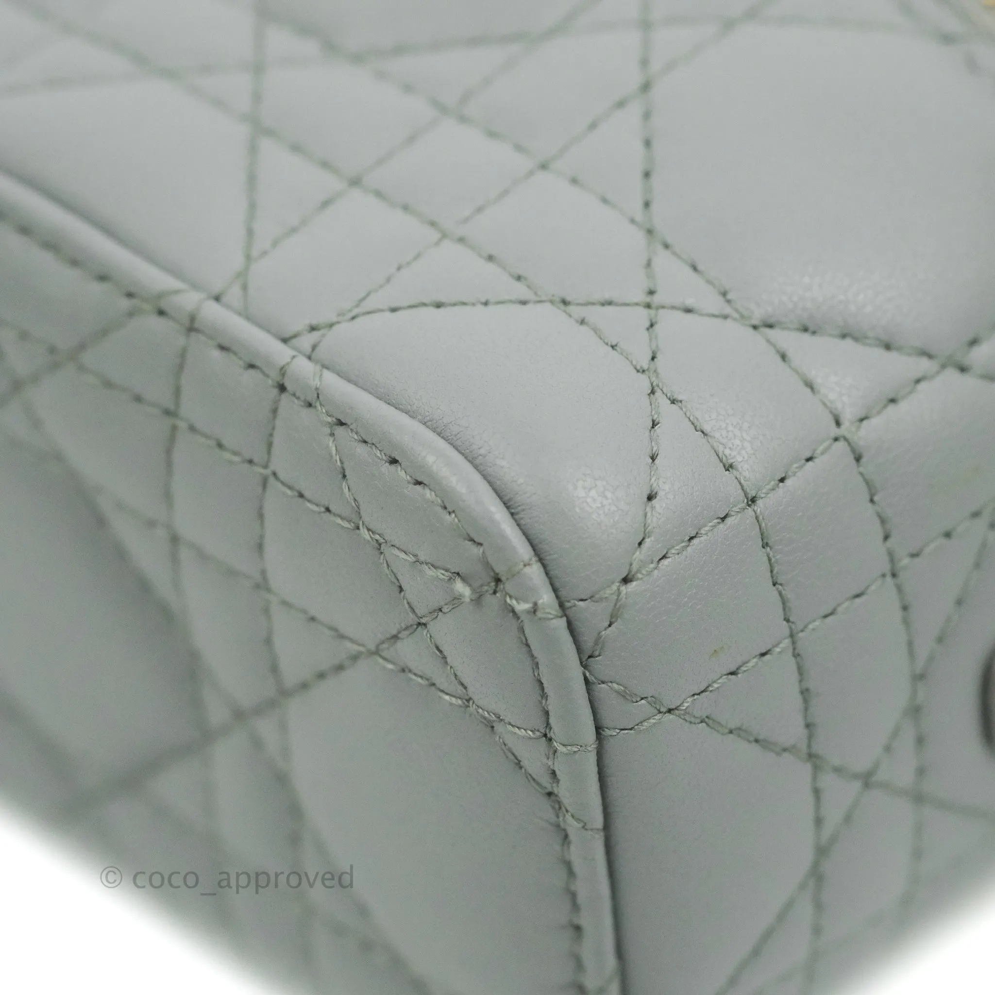 Christian Dior Micro Lady Dior Vanity Case Cloud Blue Cannage Lambskin
