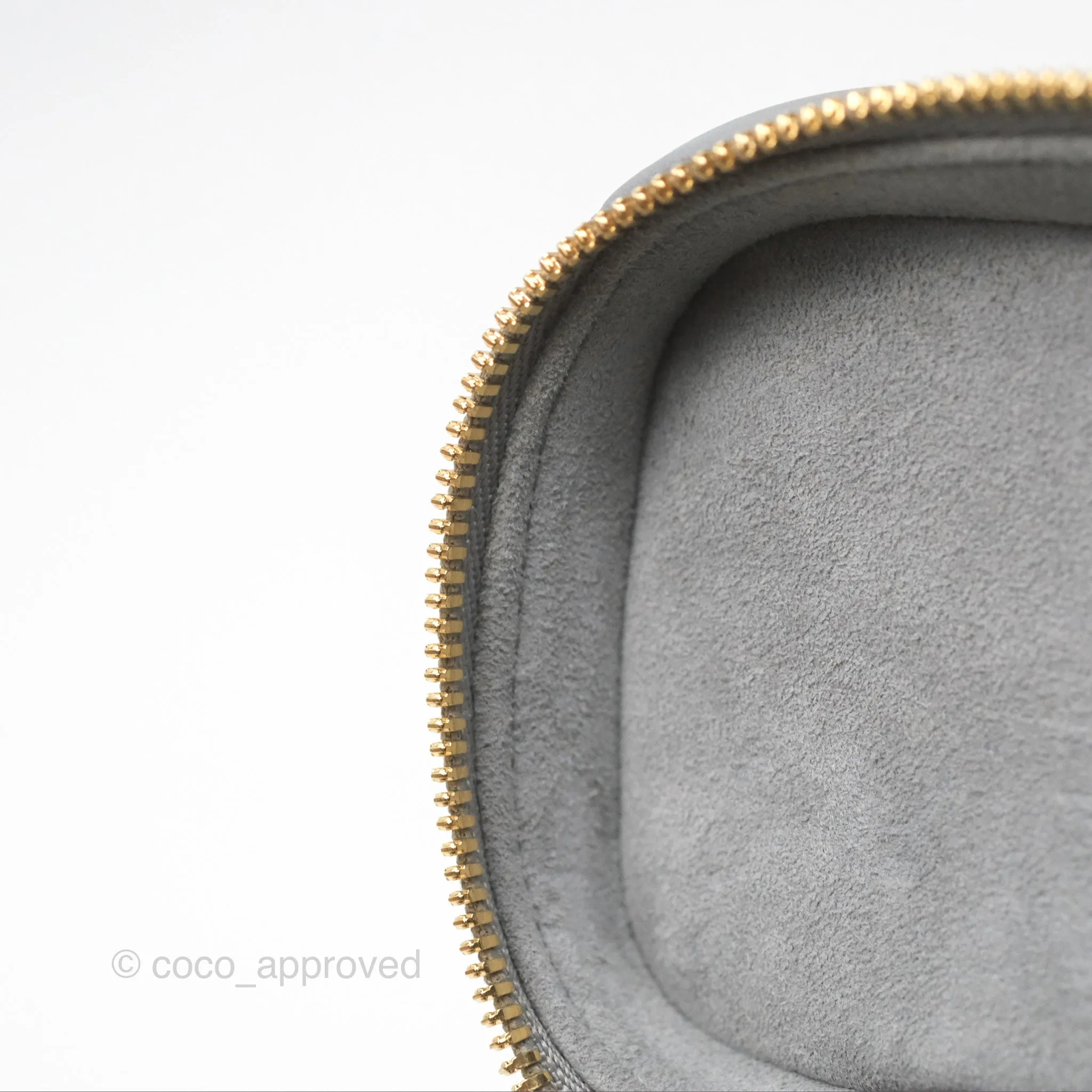 Christian Dior Micro Lady Dior Vanity Case Grey Cannage Lambskin