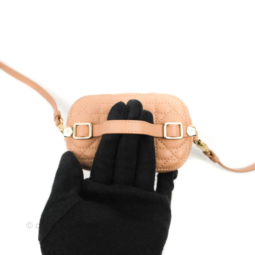 Christian Dior Micro Lady Dior Vanity Case Pink Cannage Lambskin