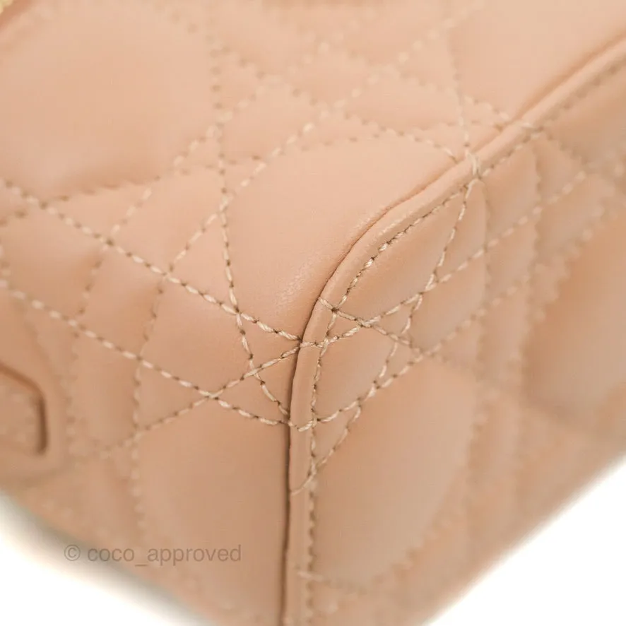 Christian Dior Micro Lady Dior Vanity Case Pink Cannage Lambskin