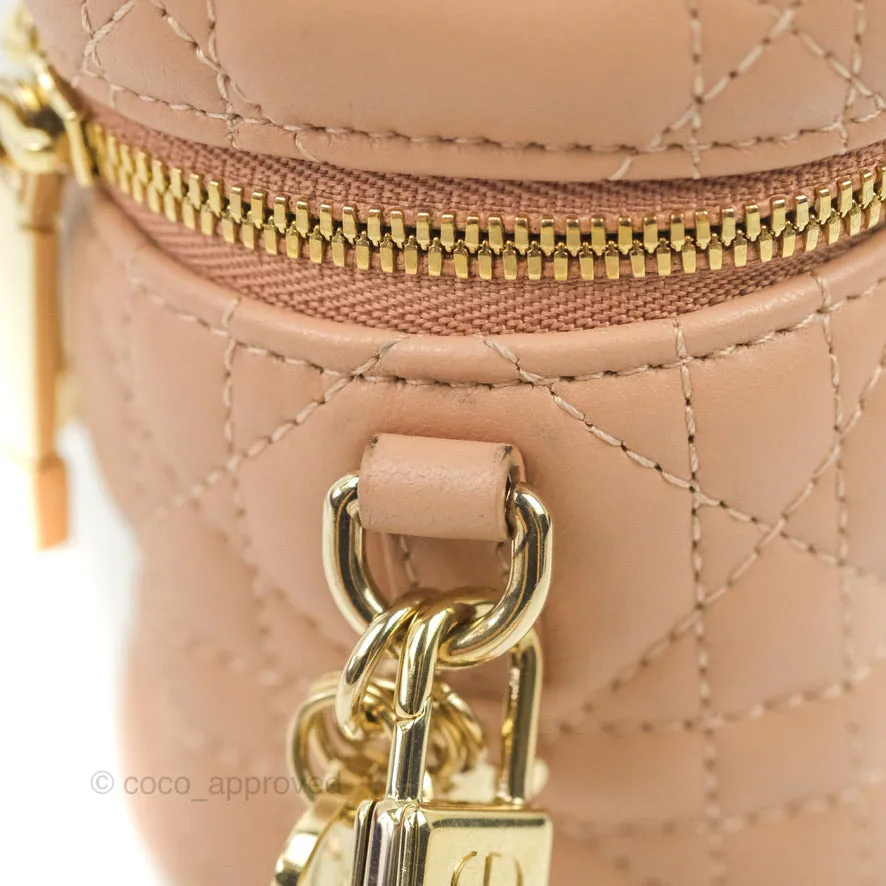 Christian Dior Micro Lady Dior Vanity Case Pink Cannage Lambskin