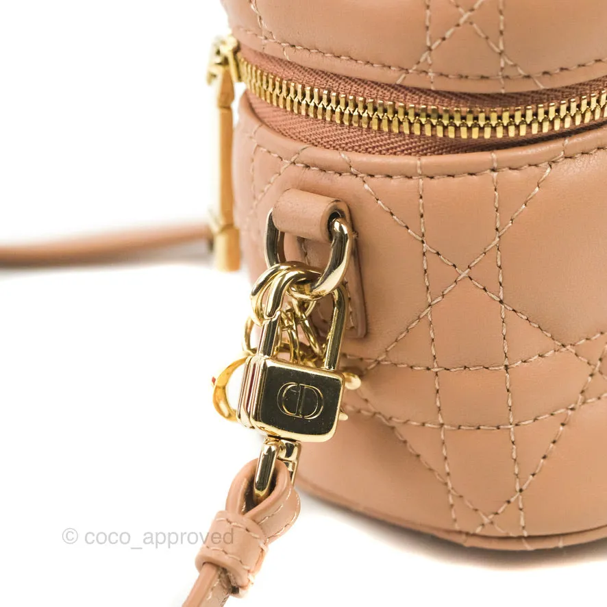 Christian Dior Micro Lady Dior Vanity Case Pink Cannage Lambskin