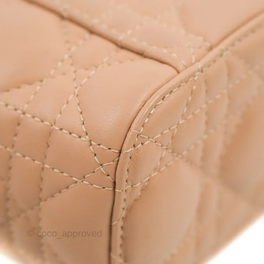 Christian Dior Micro Lady Dior Vanity Case Pink Cannage Lambskin