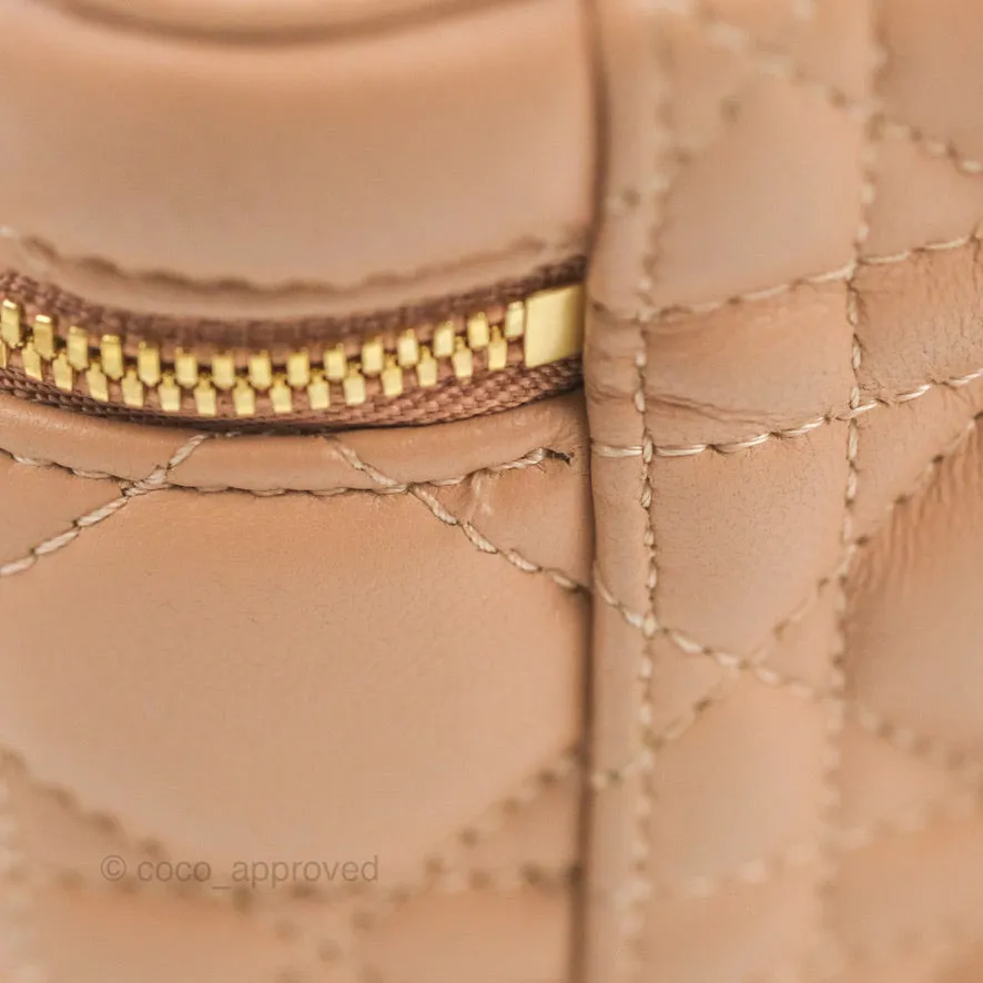 Christian Dior Micro Lady Dior Vanity Case Pink Cannage Lambskin