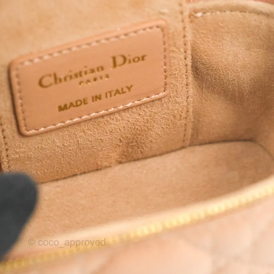 Christian Dior Micro Lady Dior Vanity Case Pink Cannage Lambskin