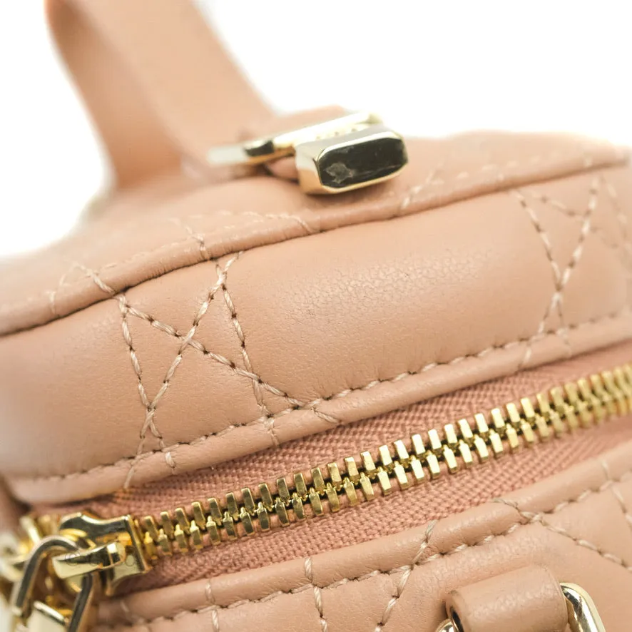 Christian Dior Micro Lady Dior Vanity Case Pink Cannage Lambskin