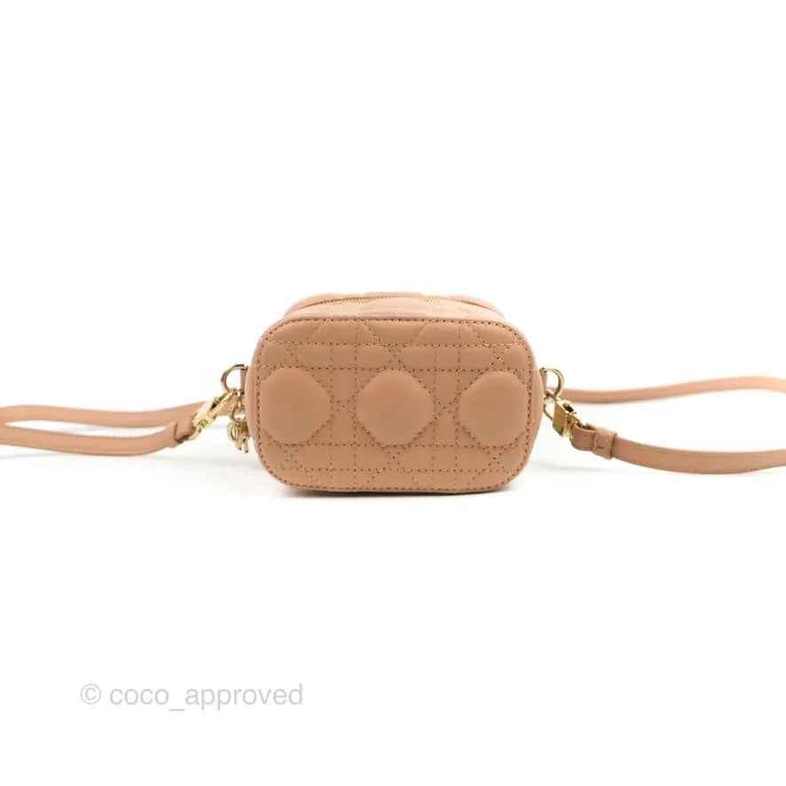 Christian Dior Micro Lady Dior Vanity Case Pink Cannage Lambskin