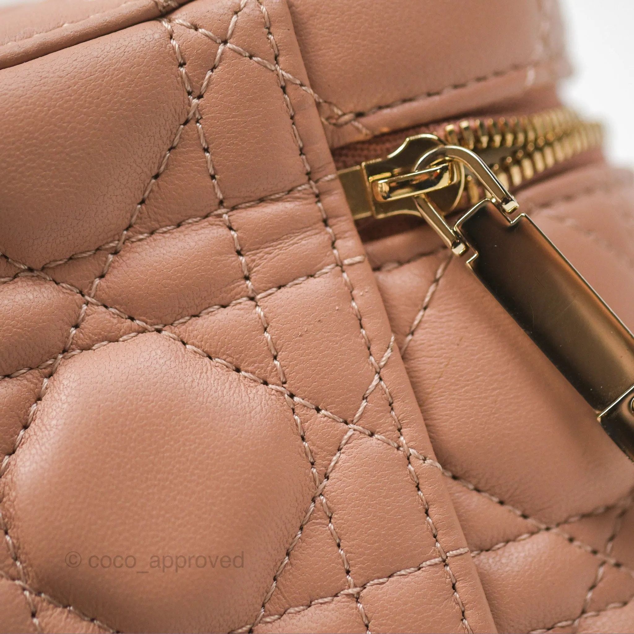 Christian Dior Micro Lady Dior Vanity Case Pink Cannage Lambskin