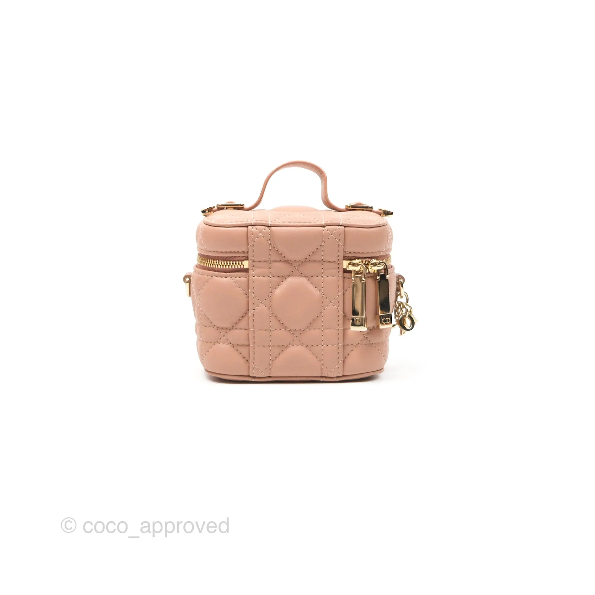 Christian Dior Micro Lady Dior Vanity Case Pink Cannage Lambskin