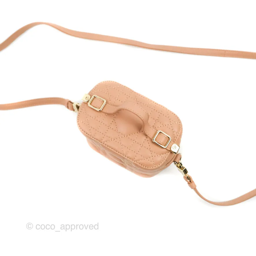 Christian Dior Micro Lady Dior Vanity Case Pink Cannage Lambskin