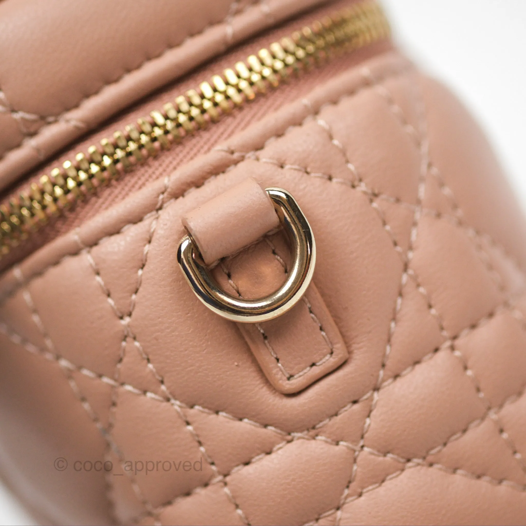 Christian Dior Micro Lady Dior Vanity Case Pink Cannage Lambskin