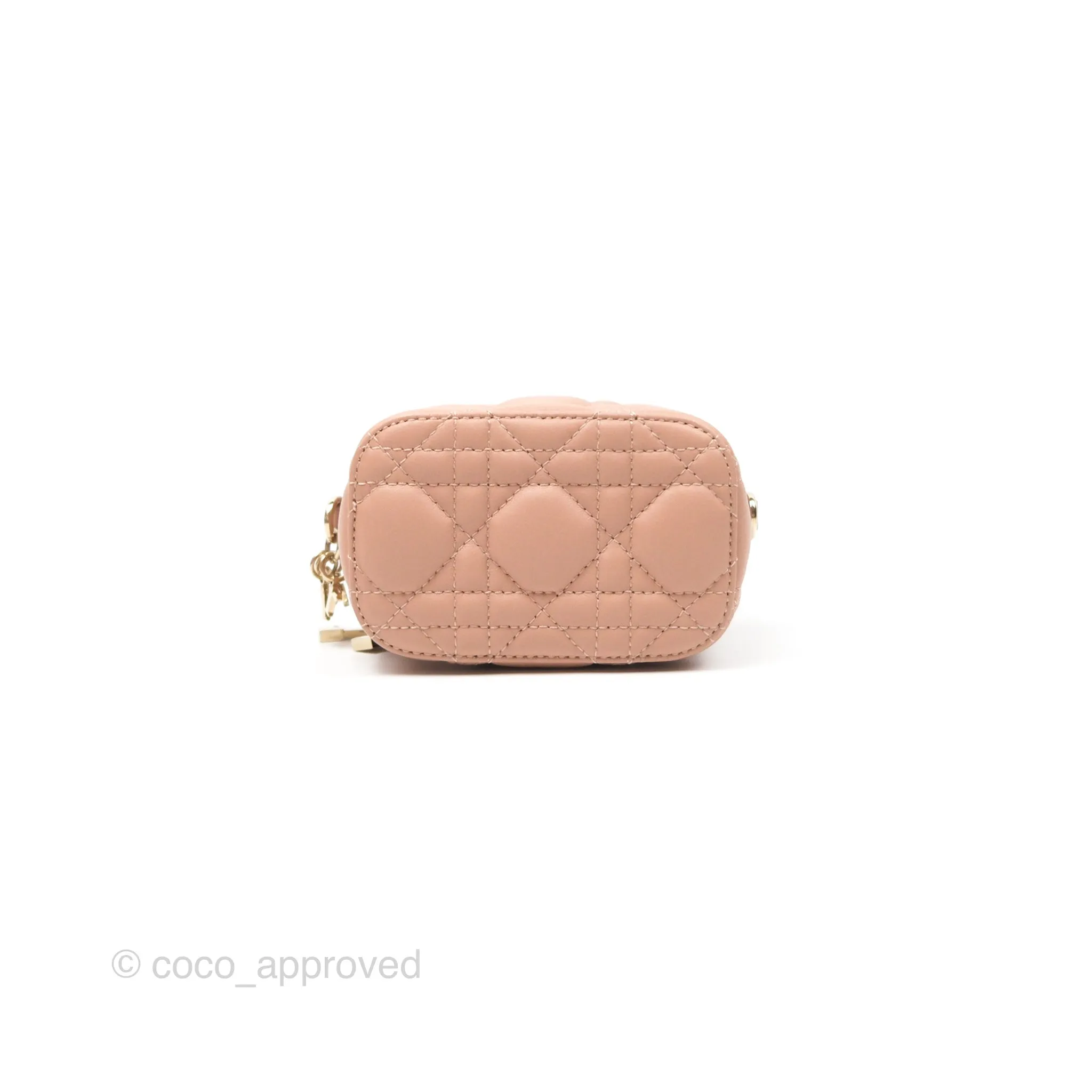 Christian Dior Micro Lady Dior Vanity Case Pink Cannage Lambskin